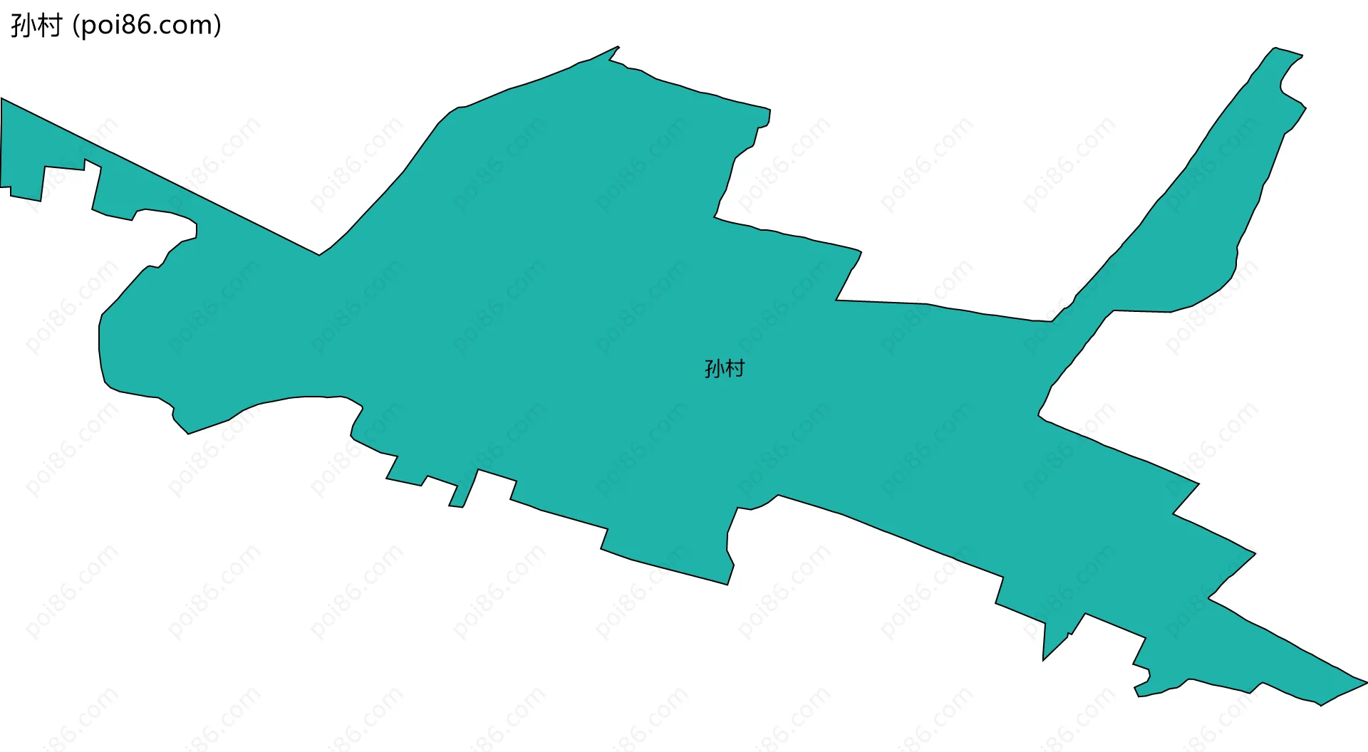 孙村边界地图