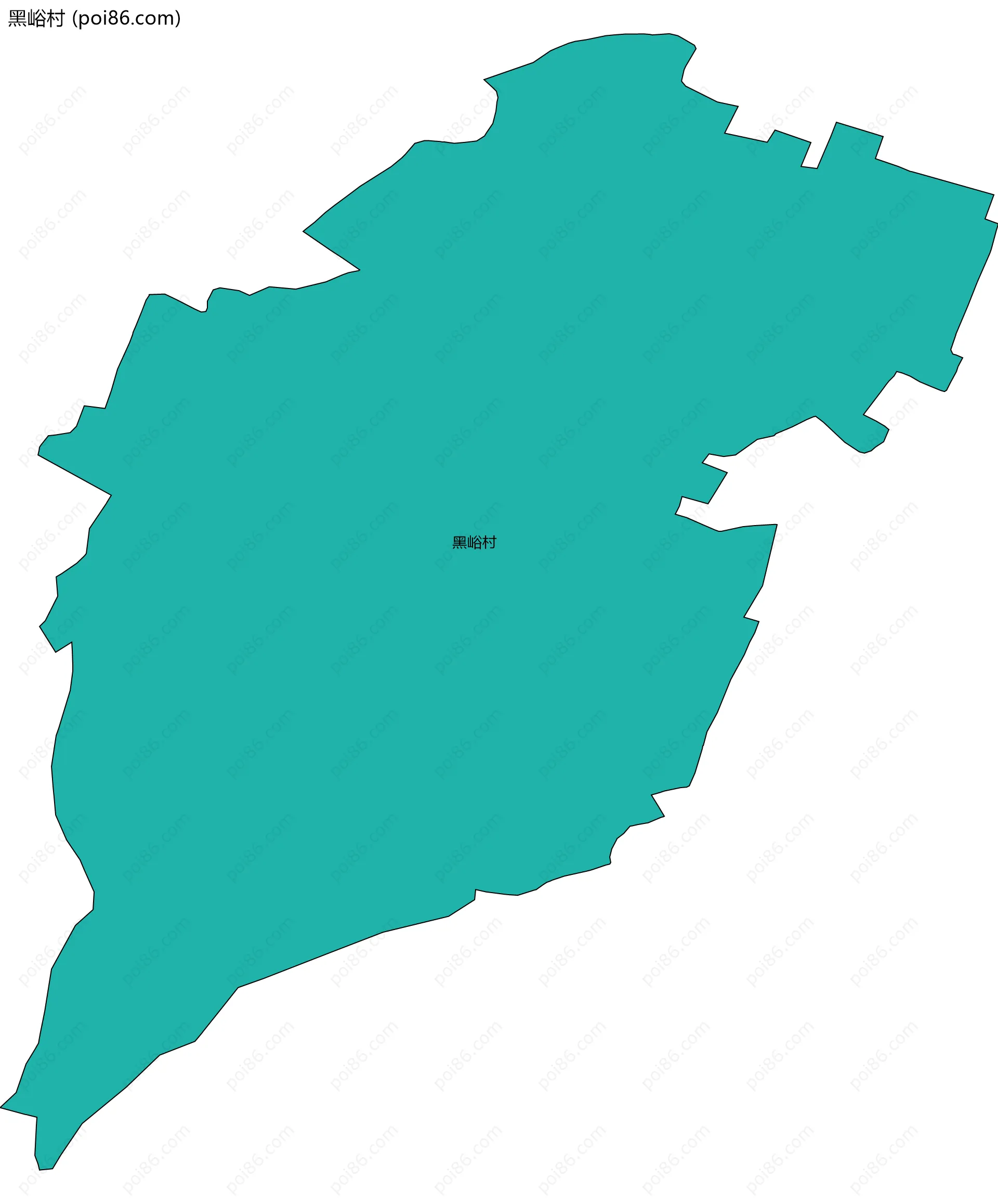 黑峪村边界地图