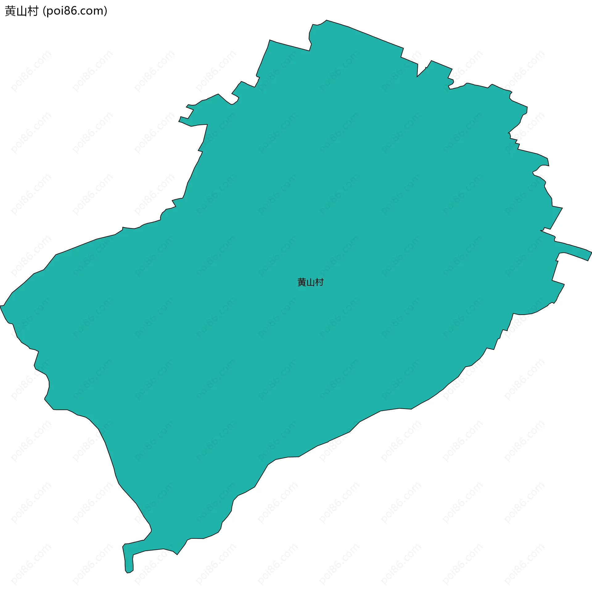 黄山村边界地图