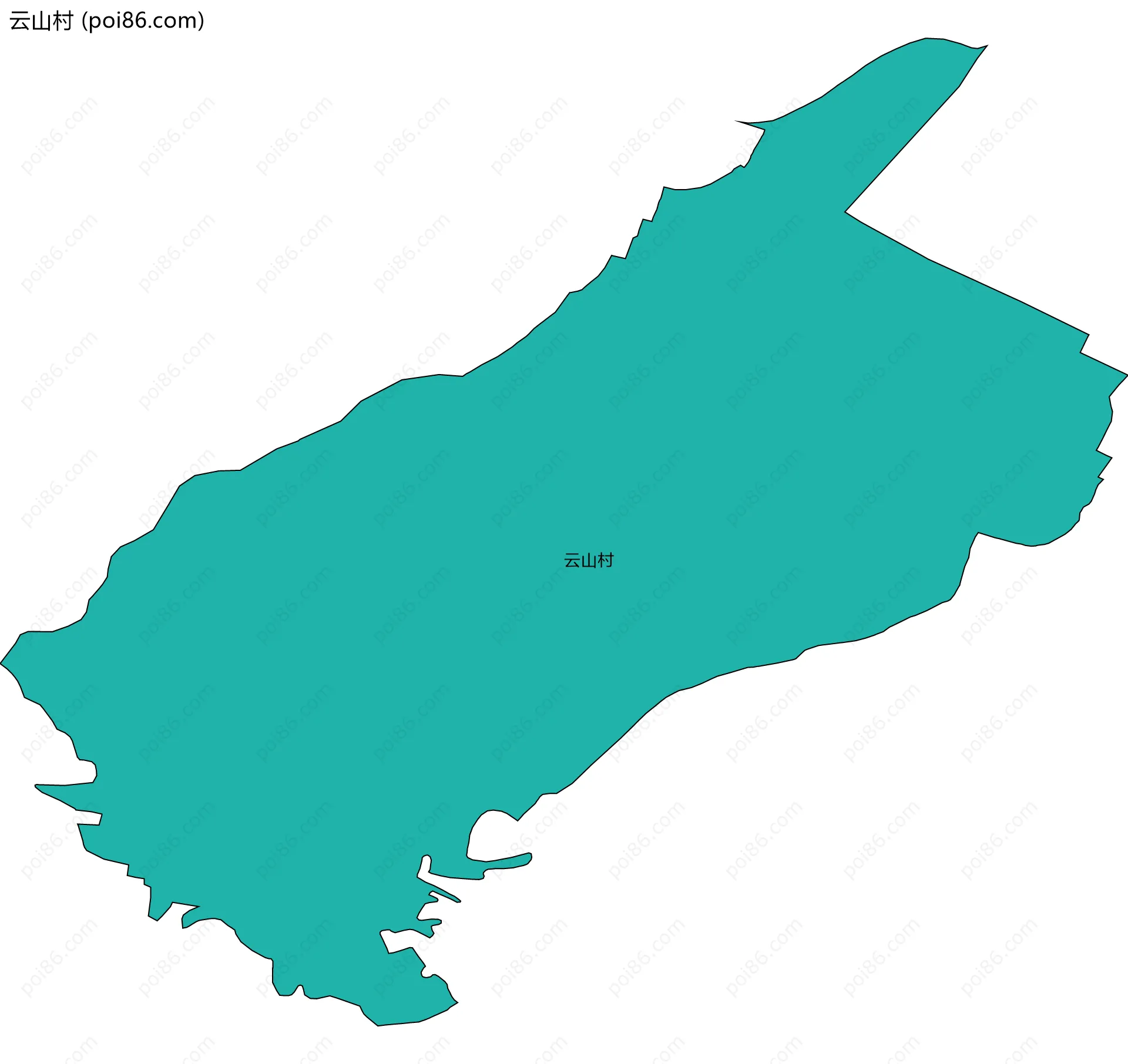 云山村边界地图