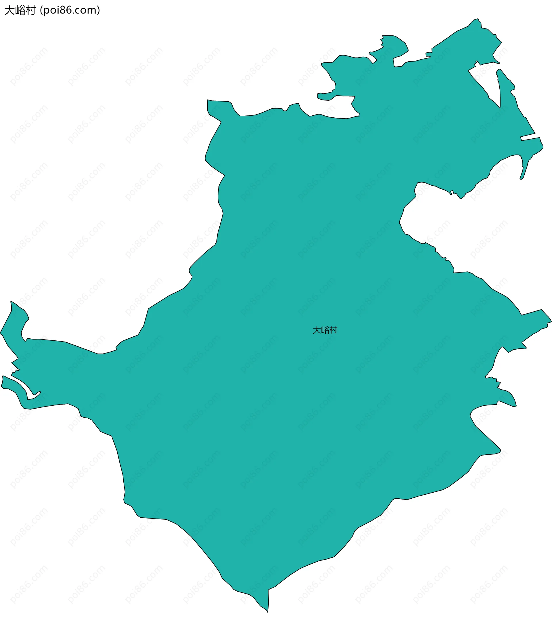 大峪村边界地图