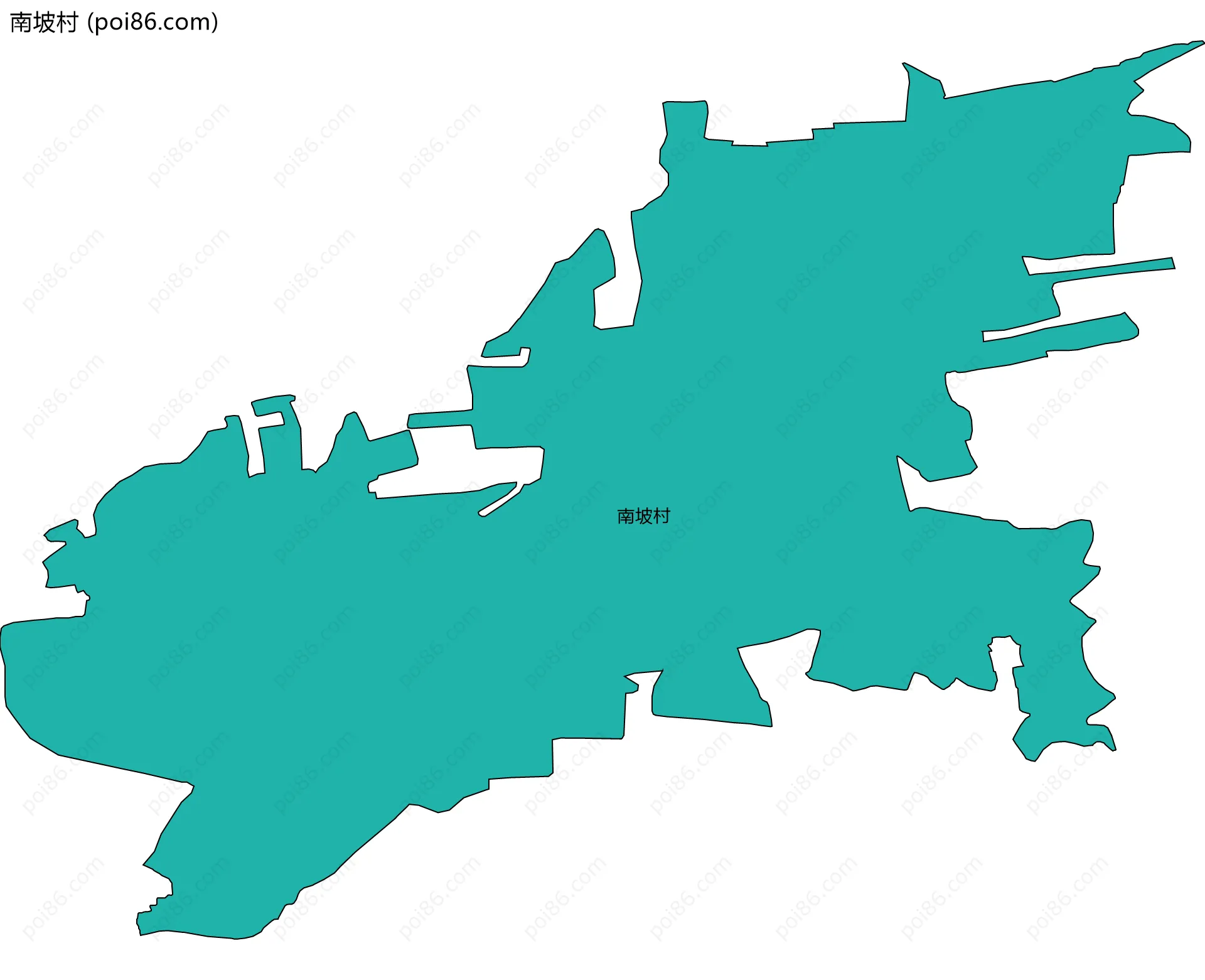 南坡村边界地图