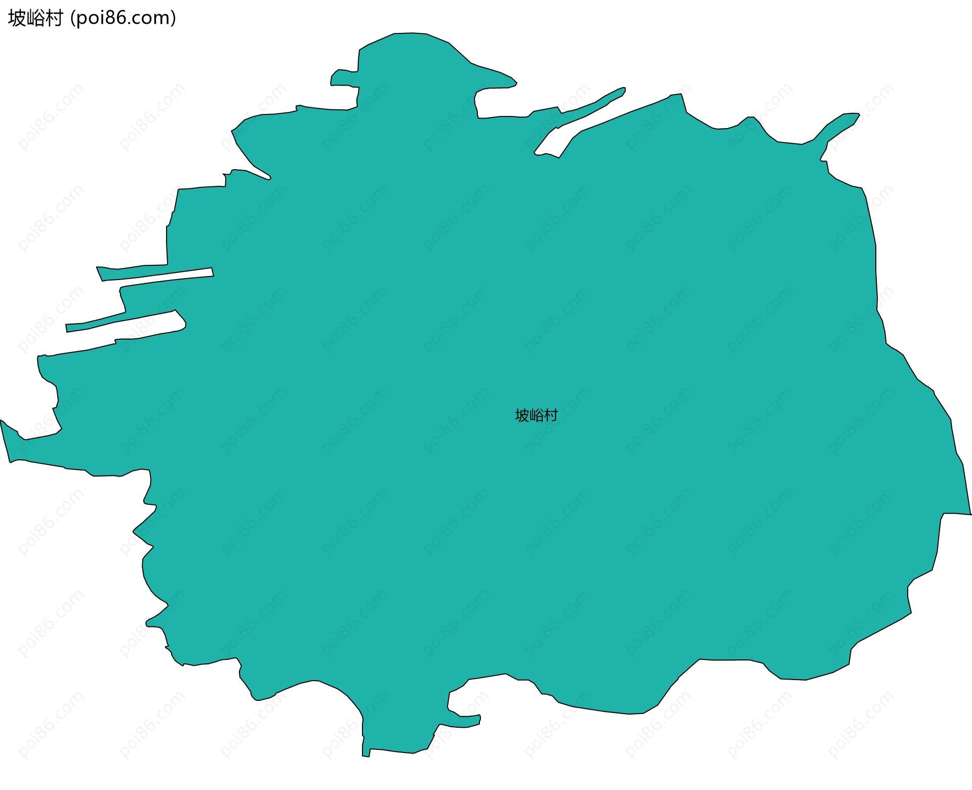 坡峪村边界地图