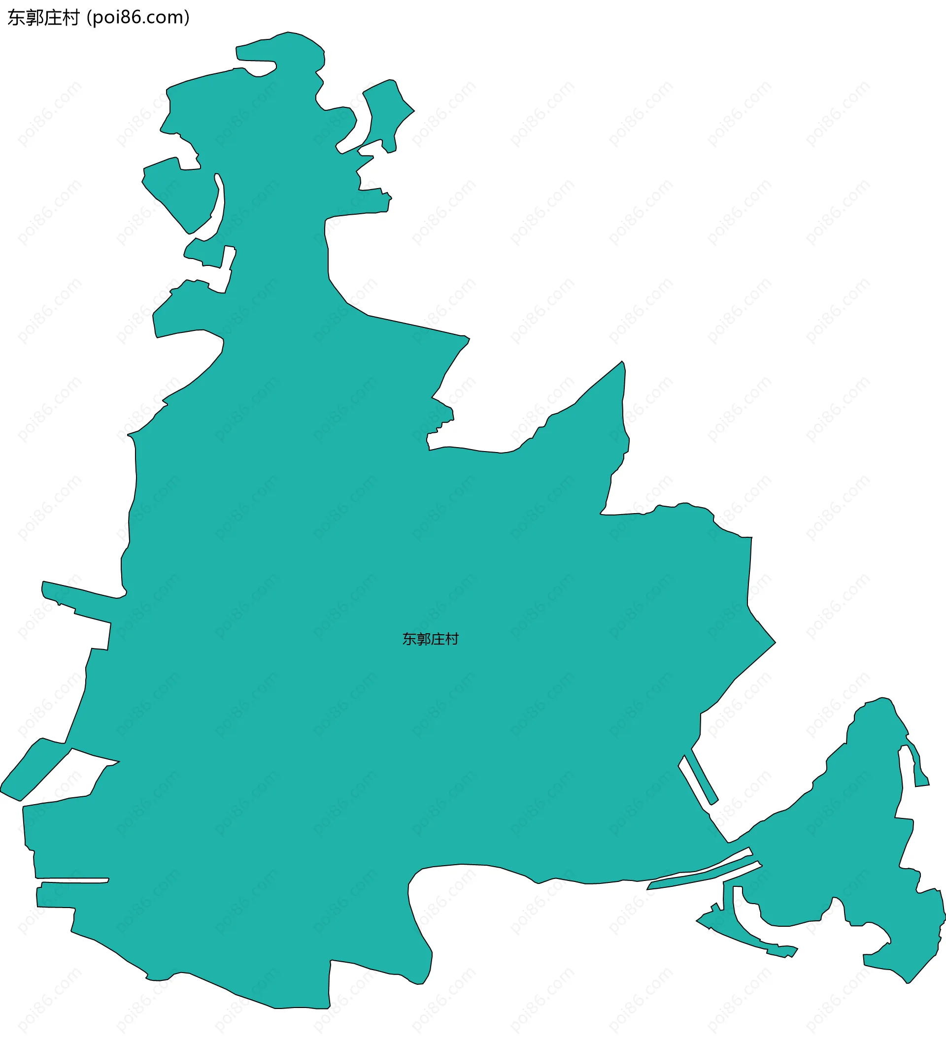 东郭庄村边界地图