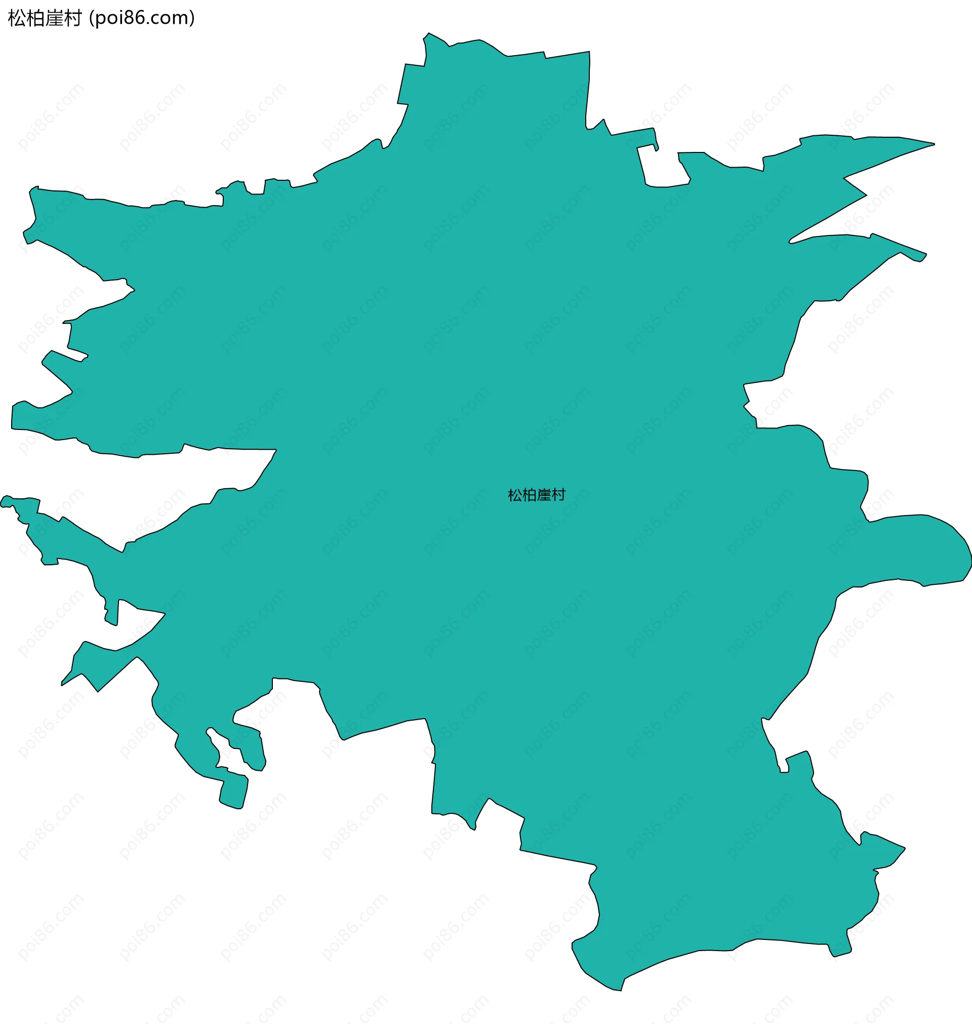 松柏崖村边界地图