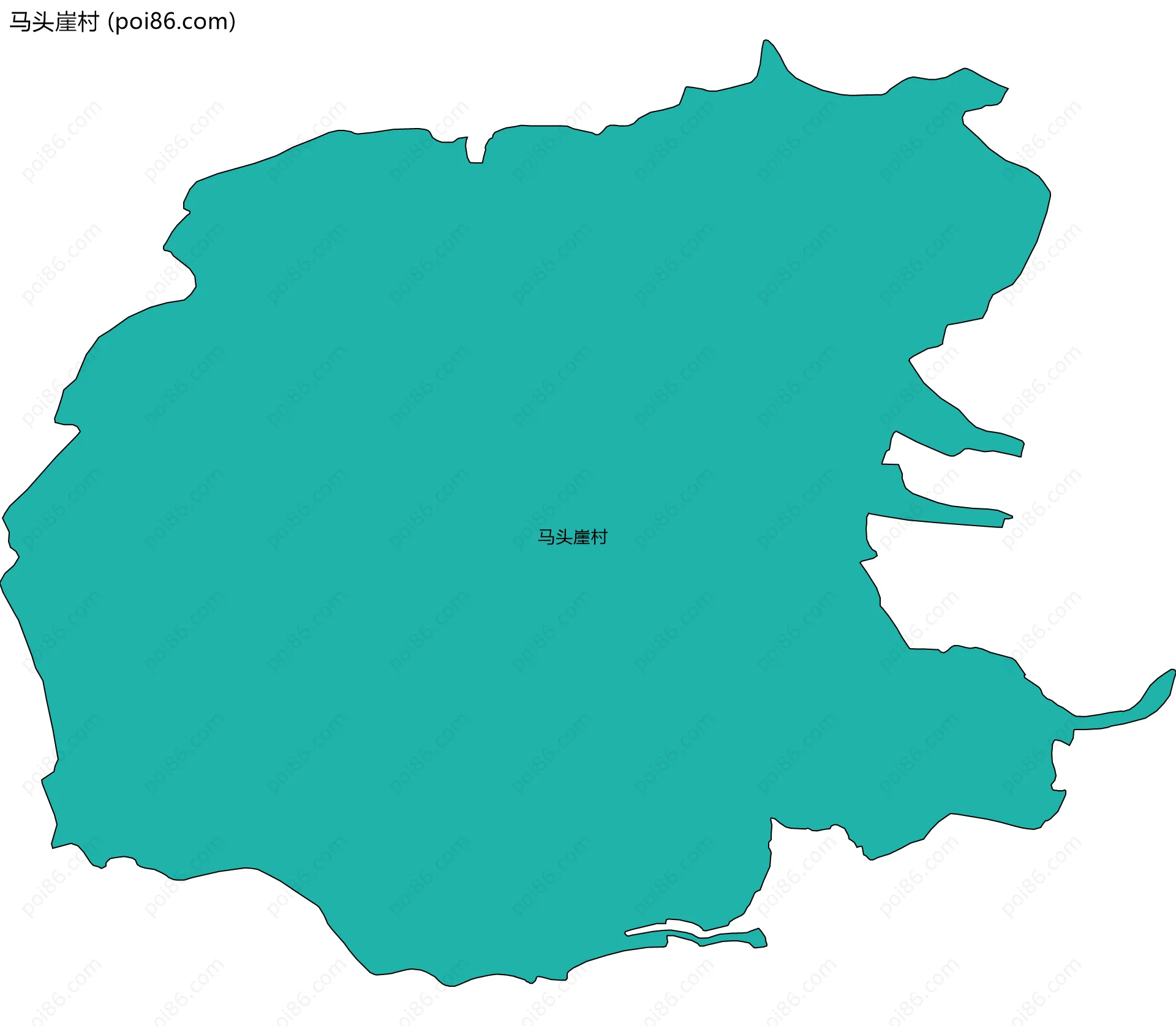 马头崖村边界地图