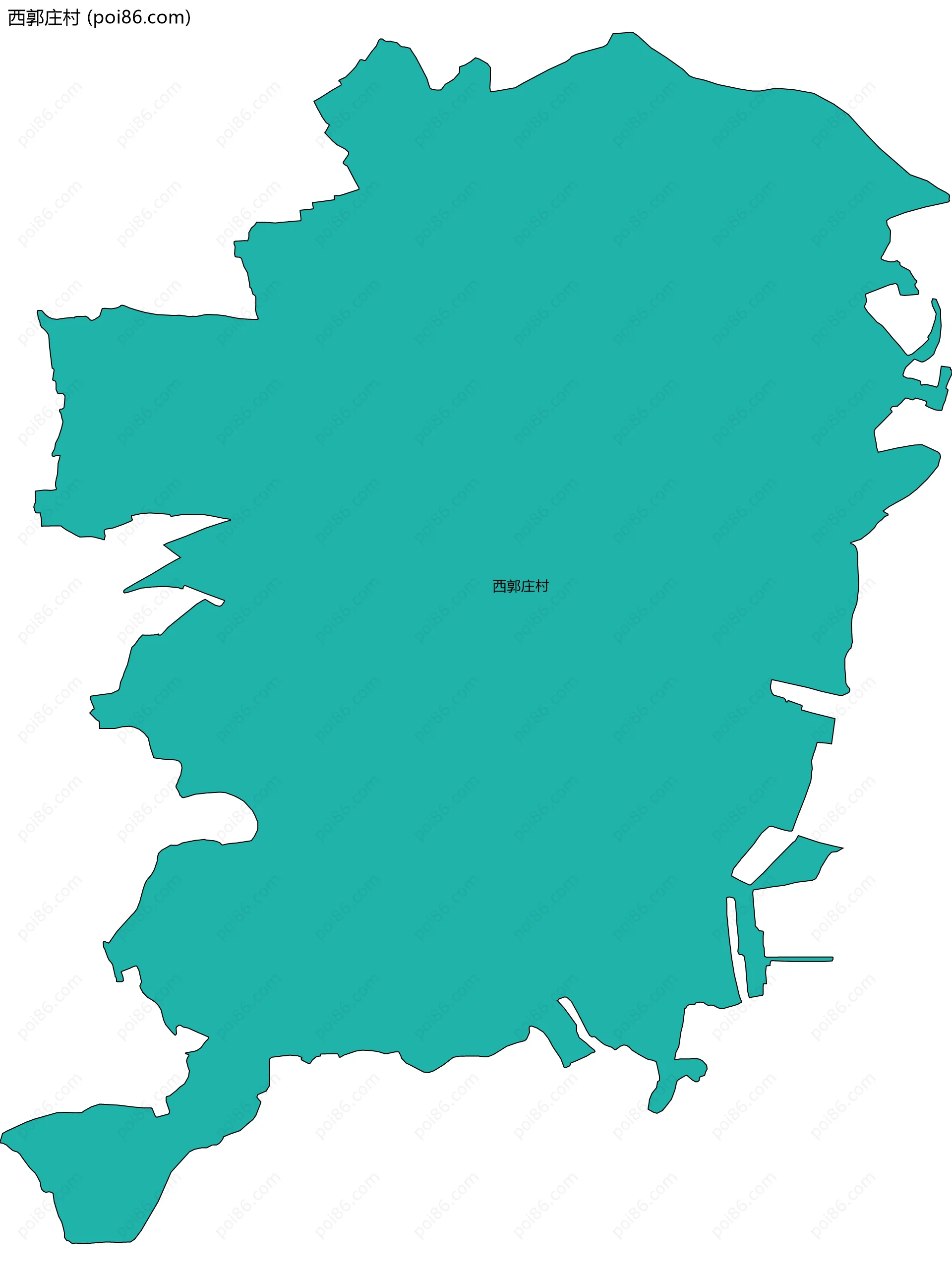西郭庄村边界地图