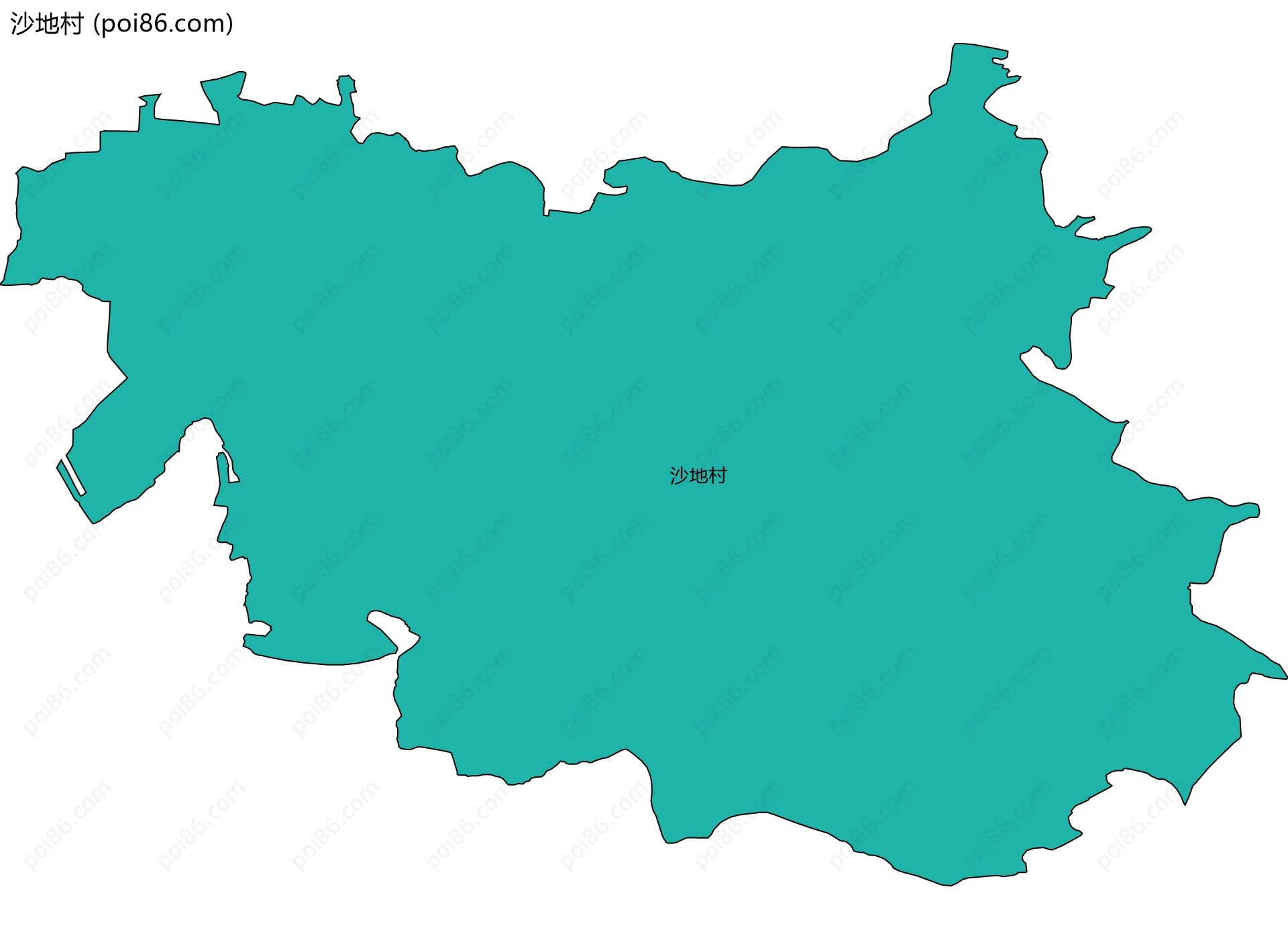 沙地村边界地图