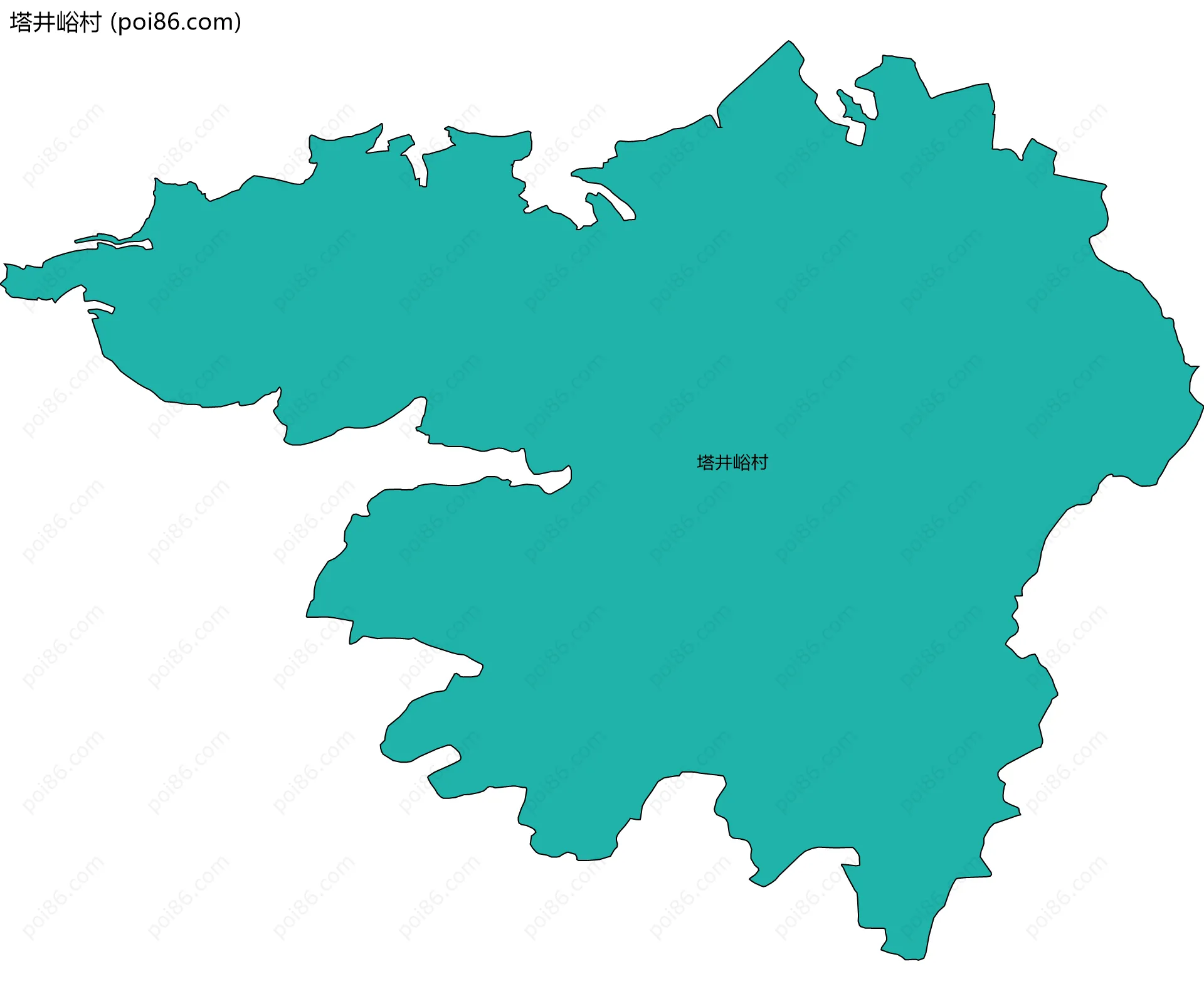 塔井峪村边界地图