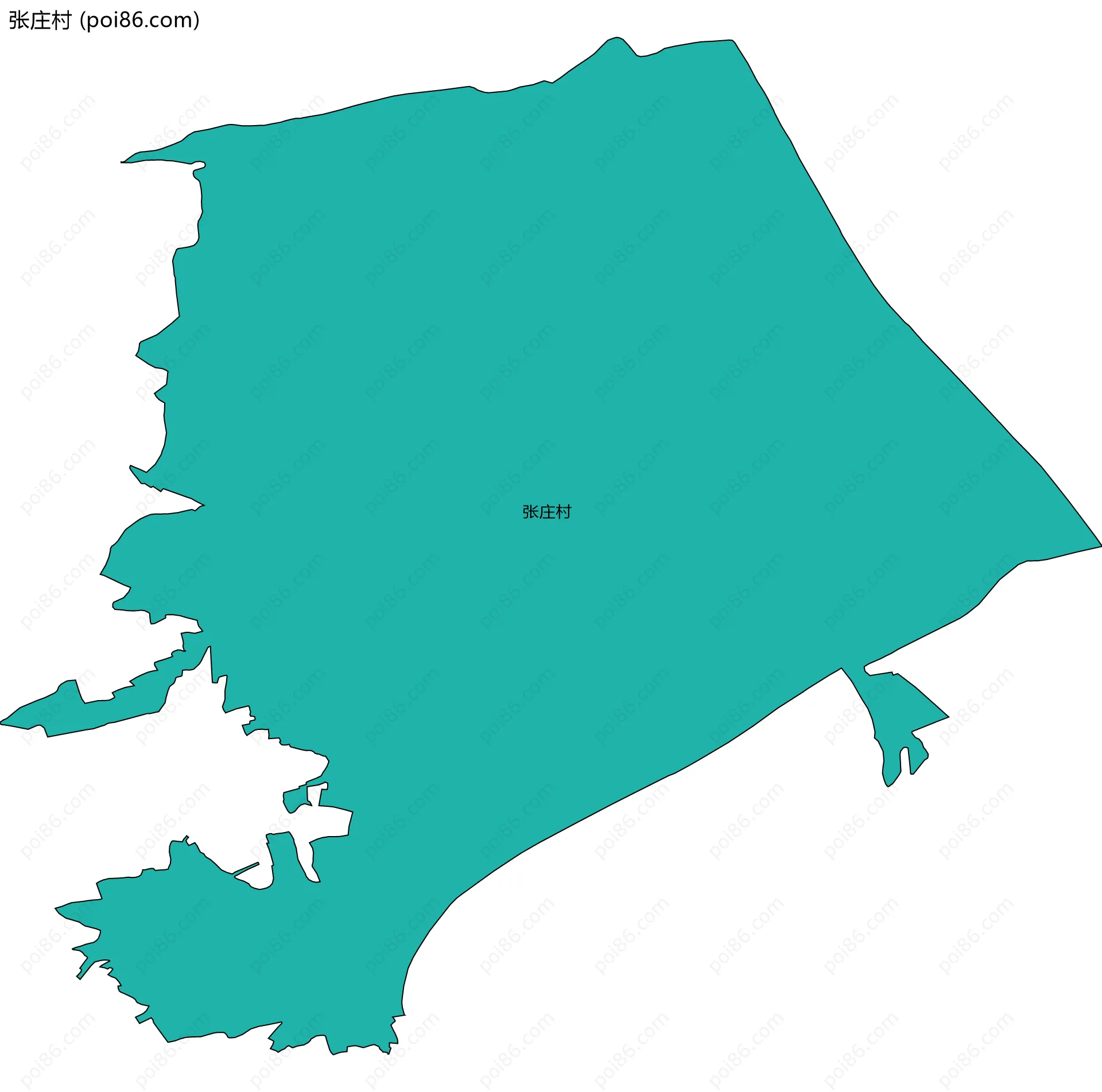 张庄村边界地图
