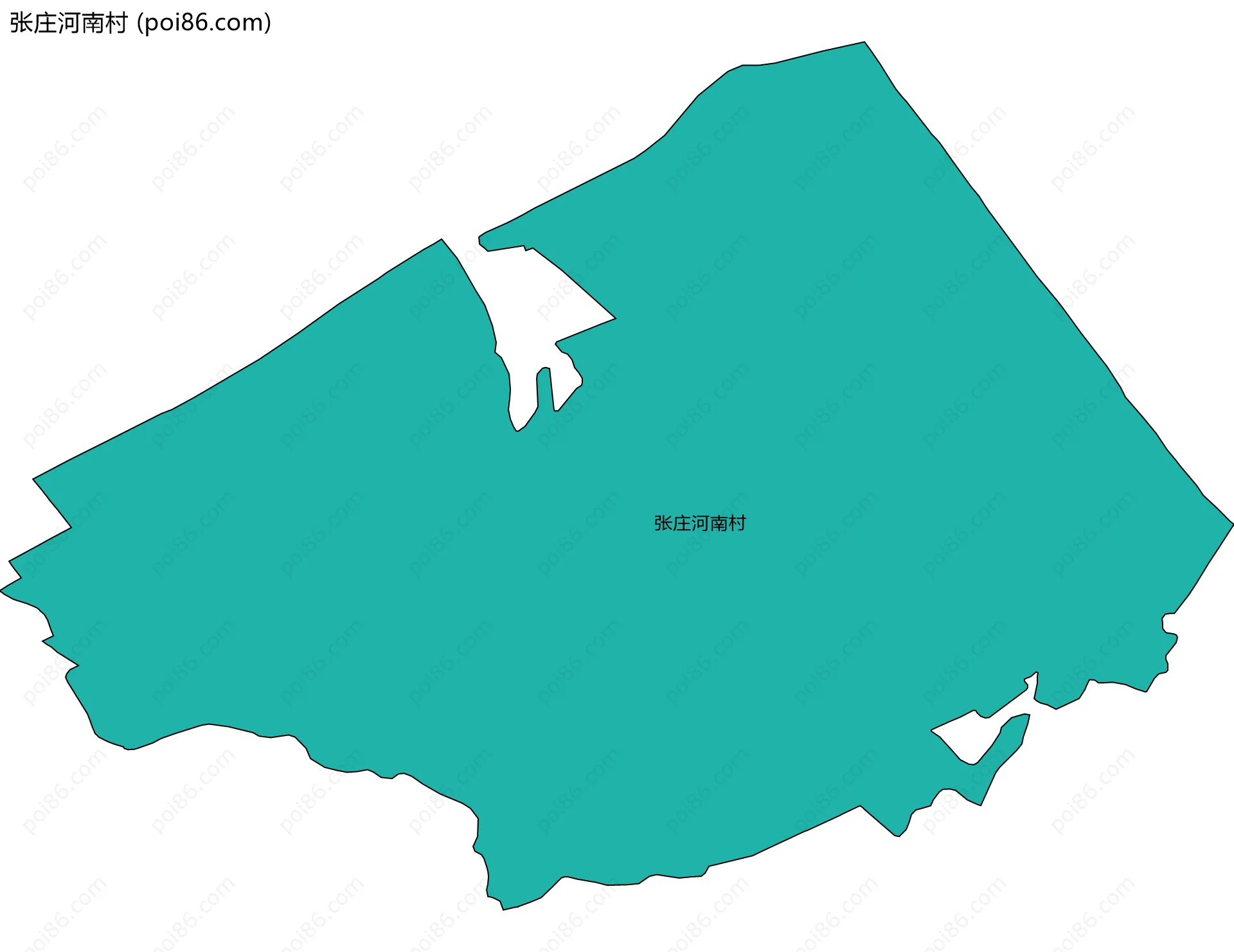 张庄河南村边界地图