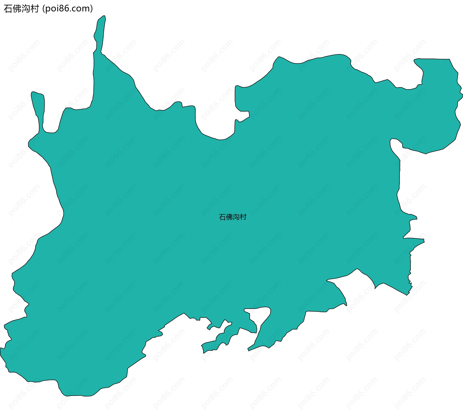 石佛沟村边界地图
