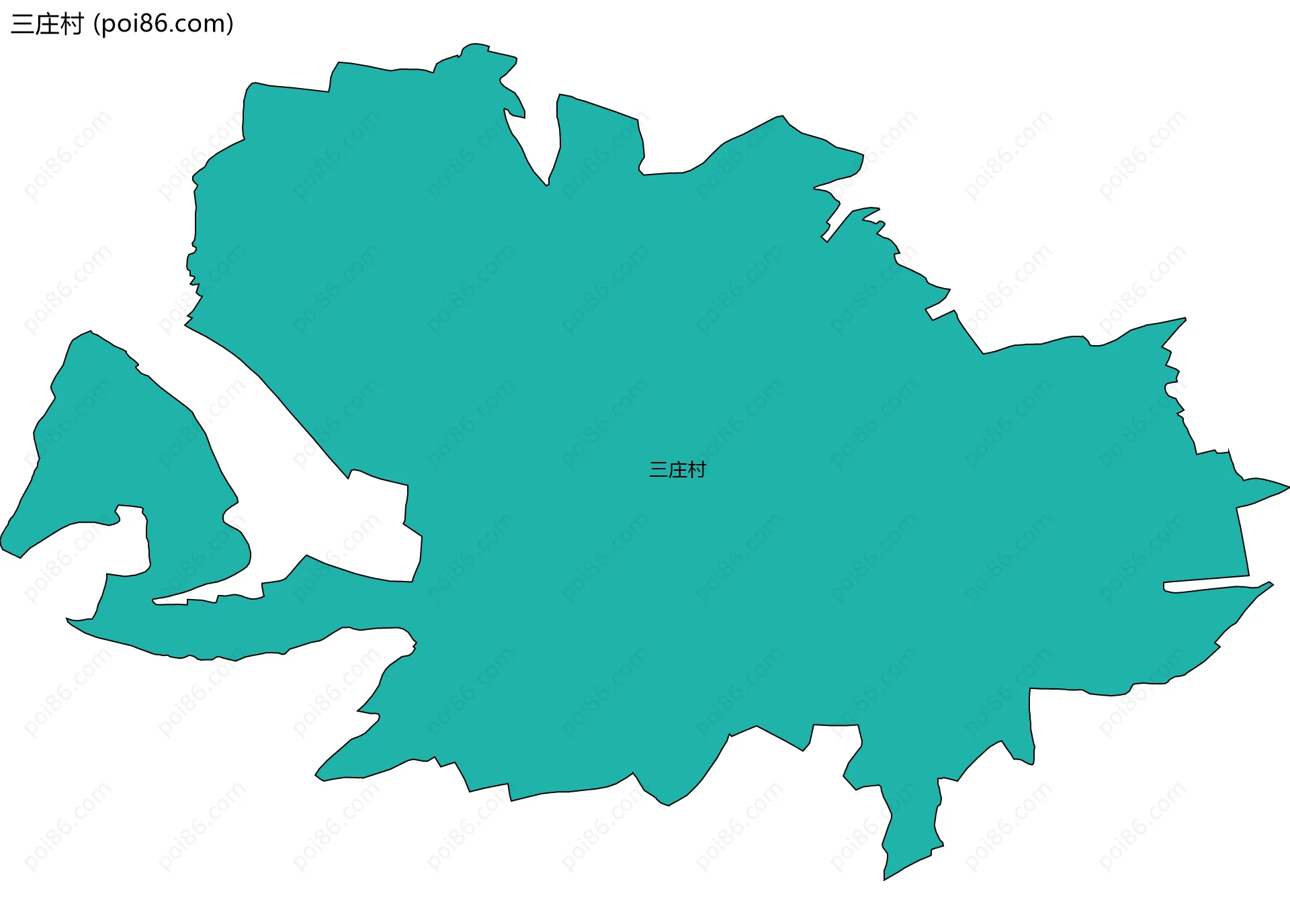 三庄村边界地图