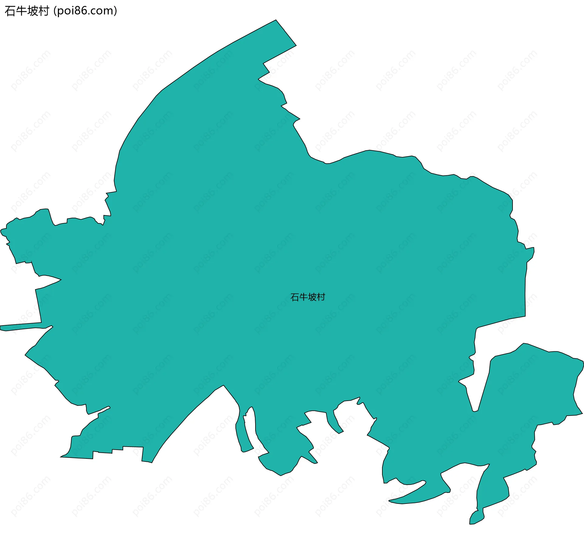 石牛坡村边界地图