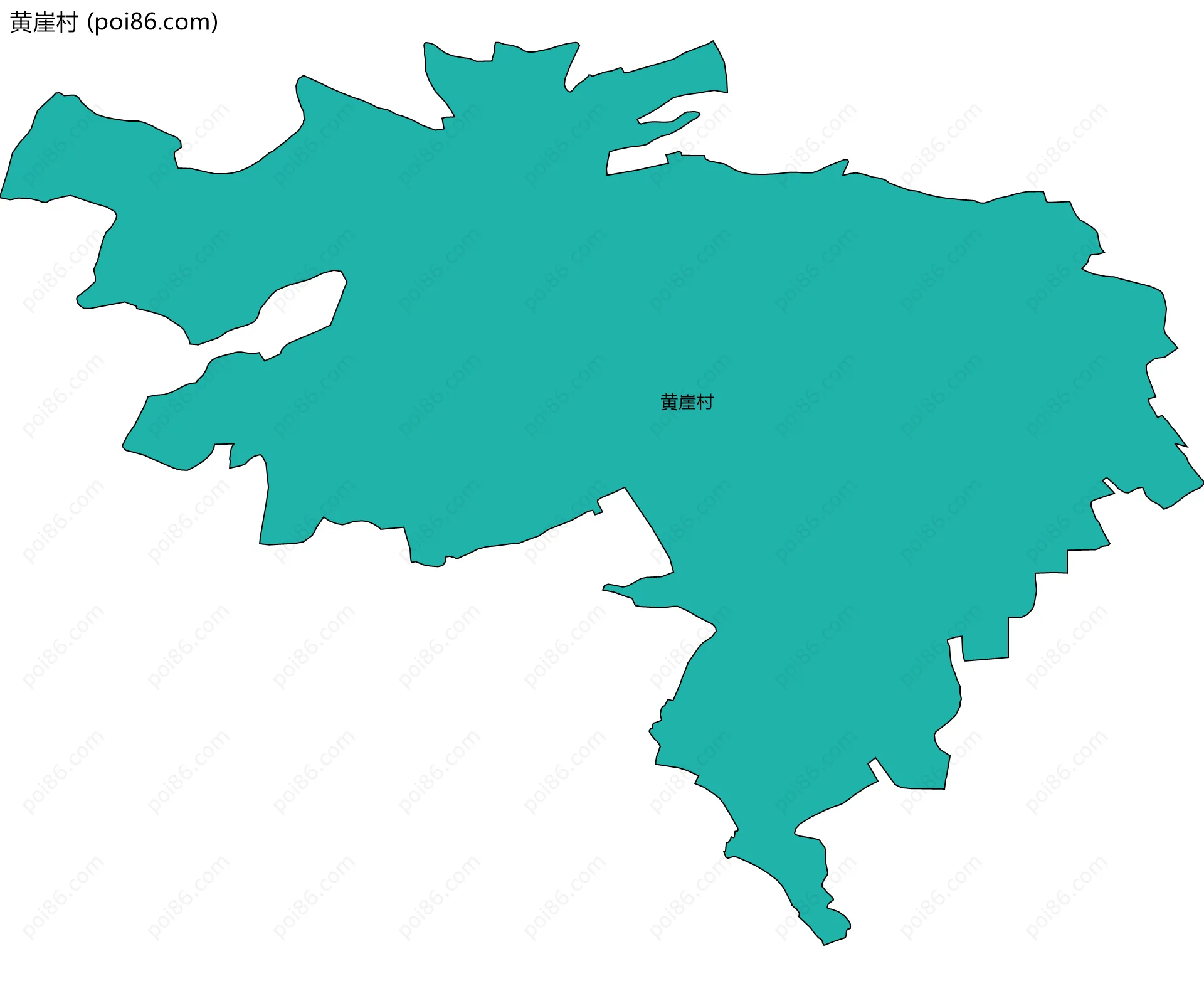 黄崖村边界地图