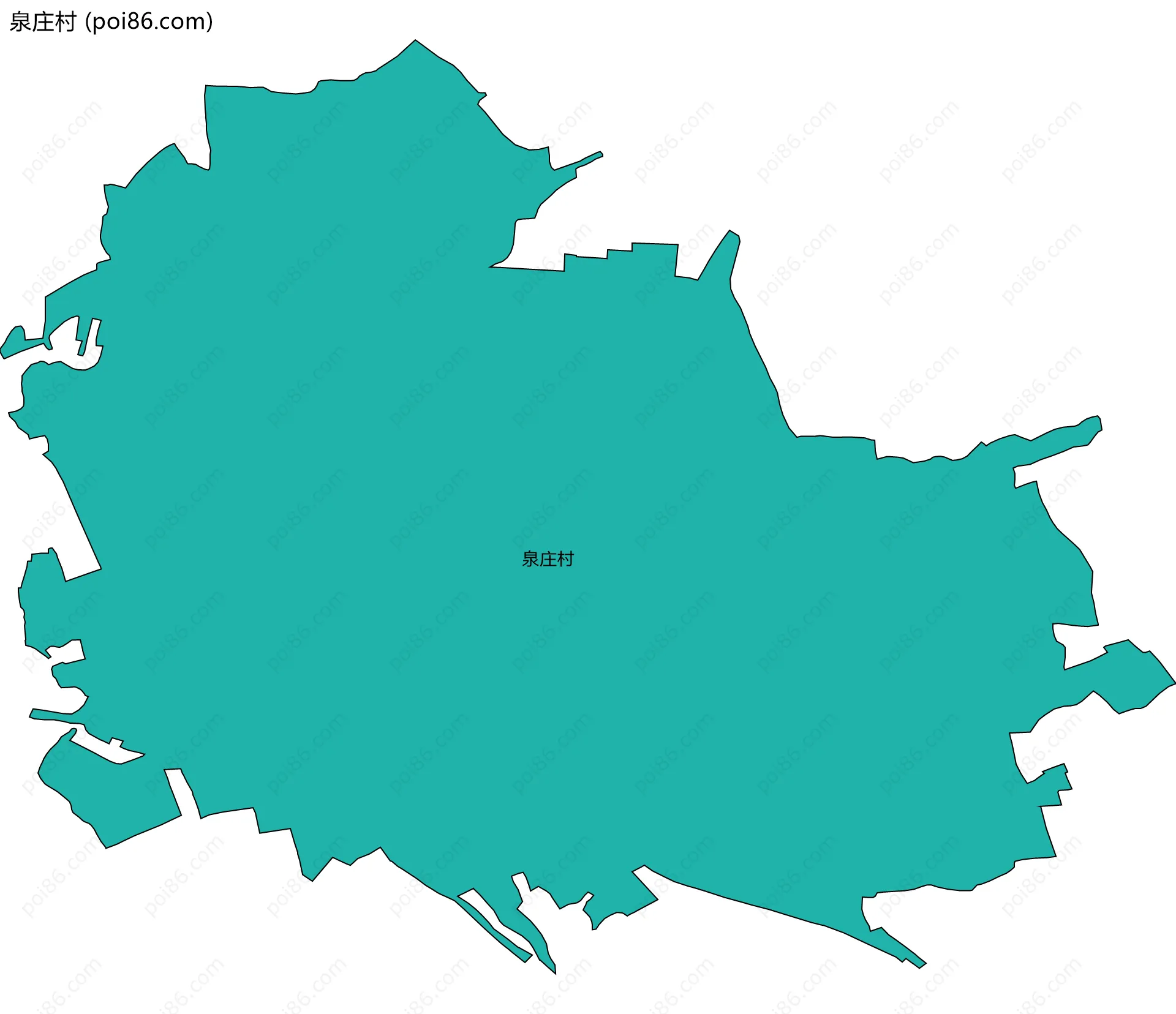 泉庄村边界地图