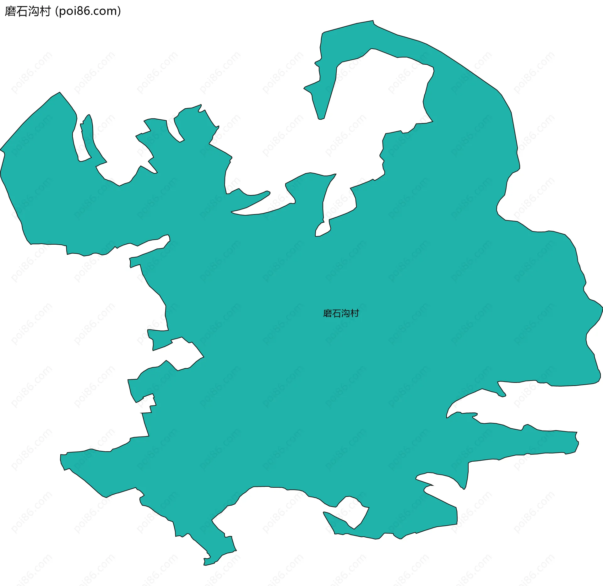 磨石沟村边界地图