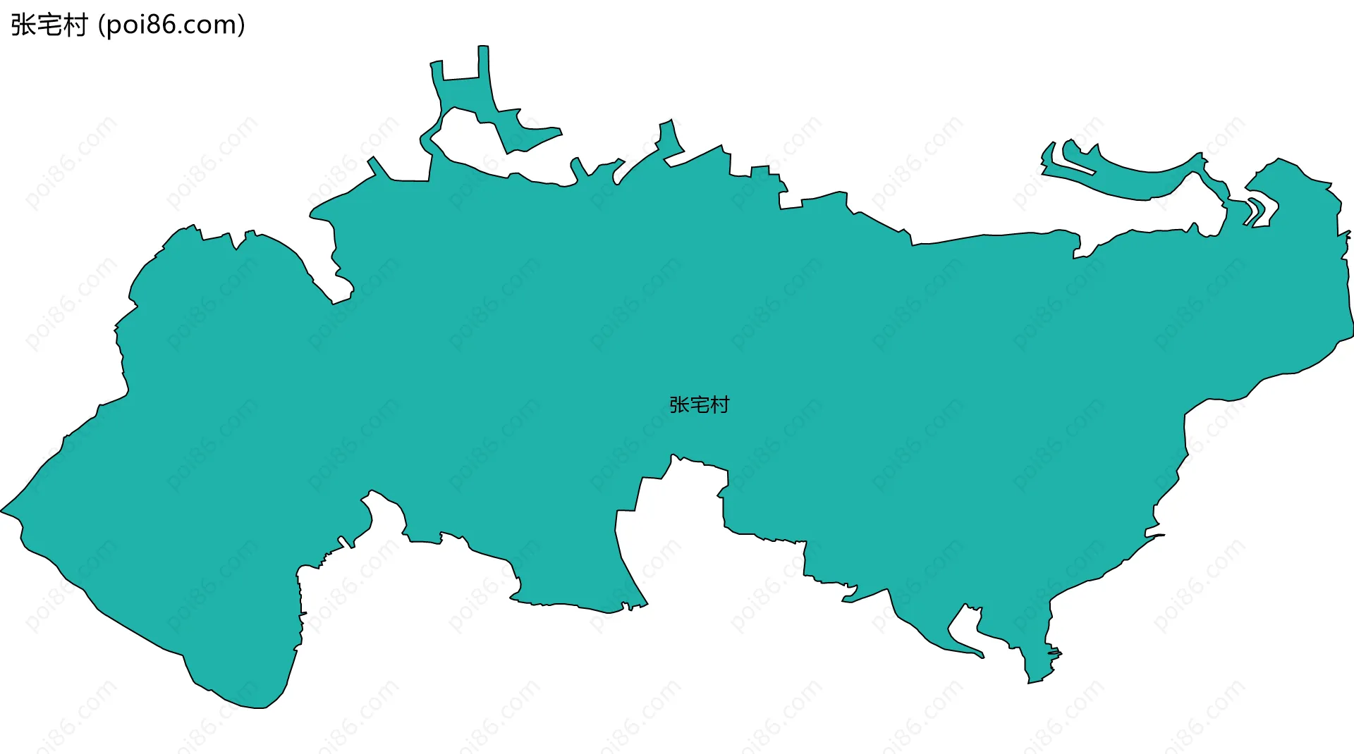 张宅村边界地图