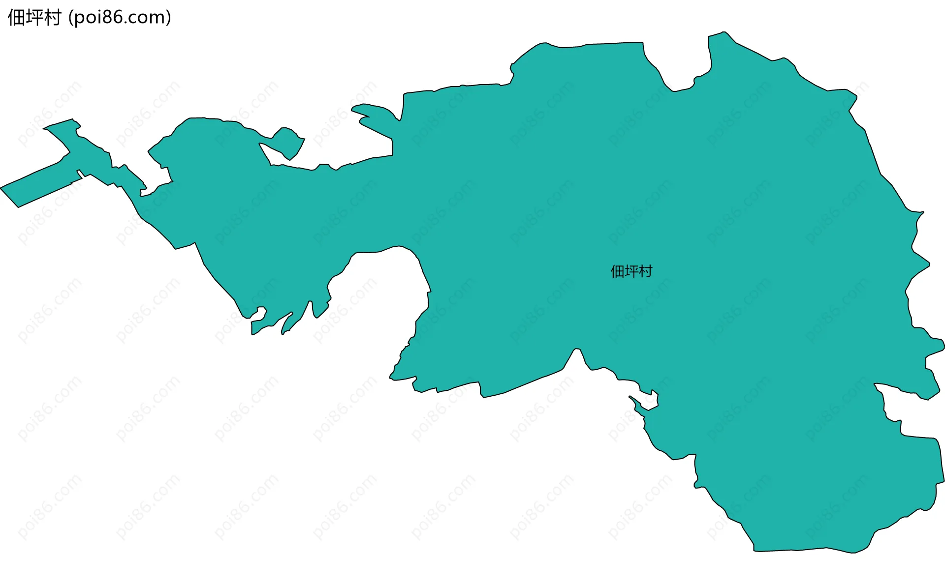 佃坪村边界地图