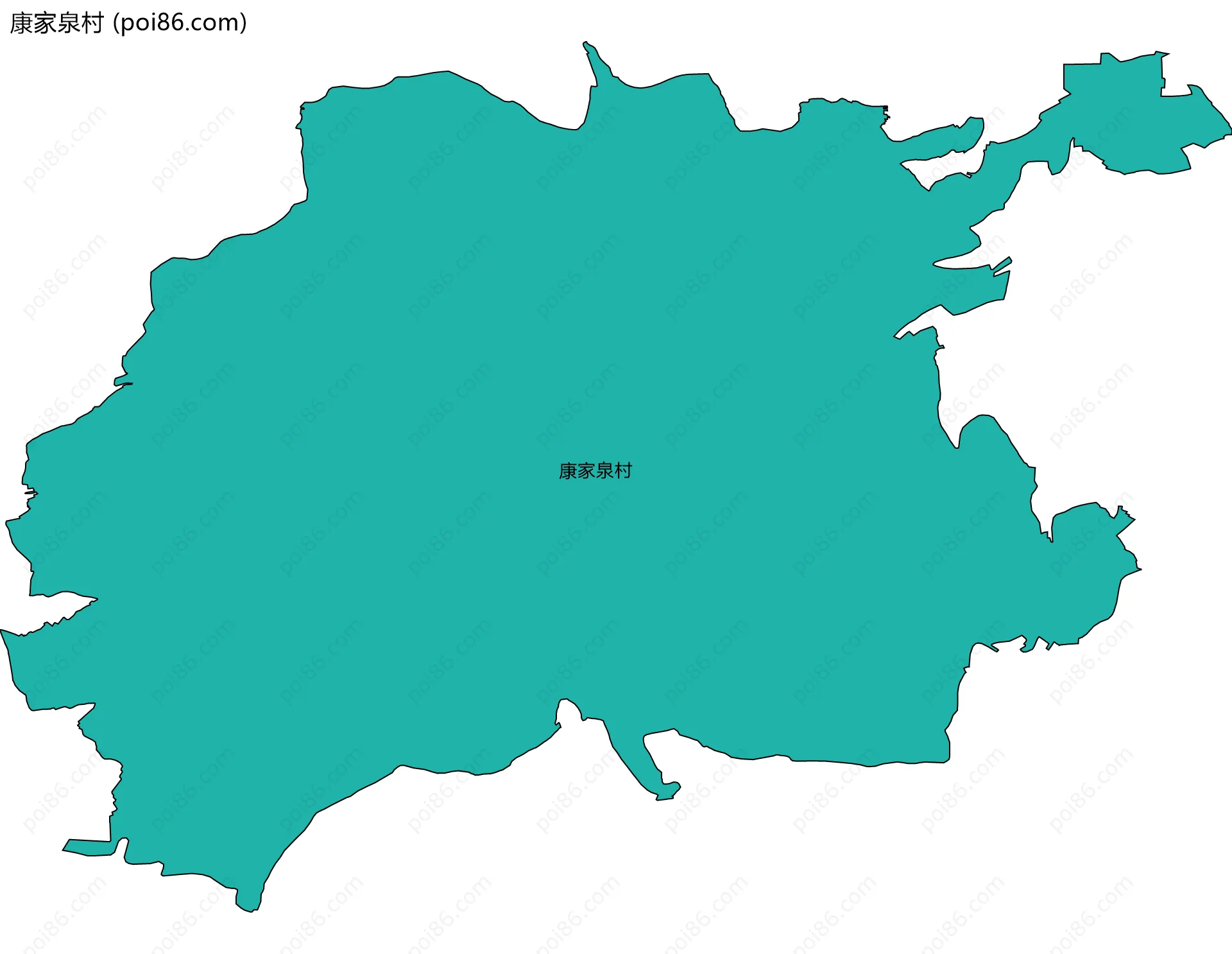 康家泉村边界地图