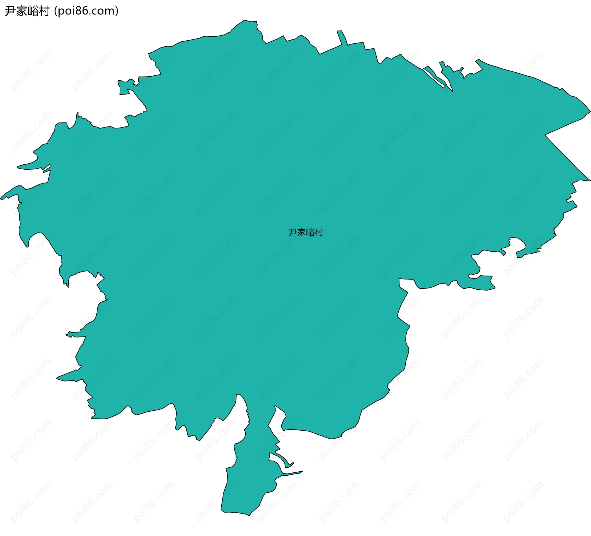 尹家峪村边界地图