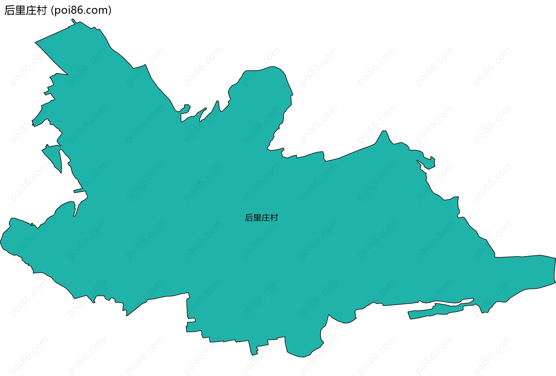 后里庄村边界地图