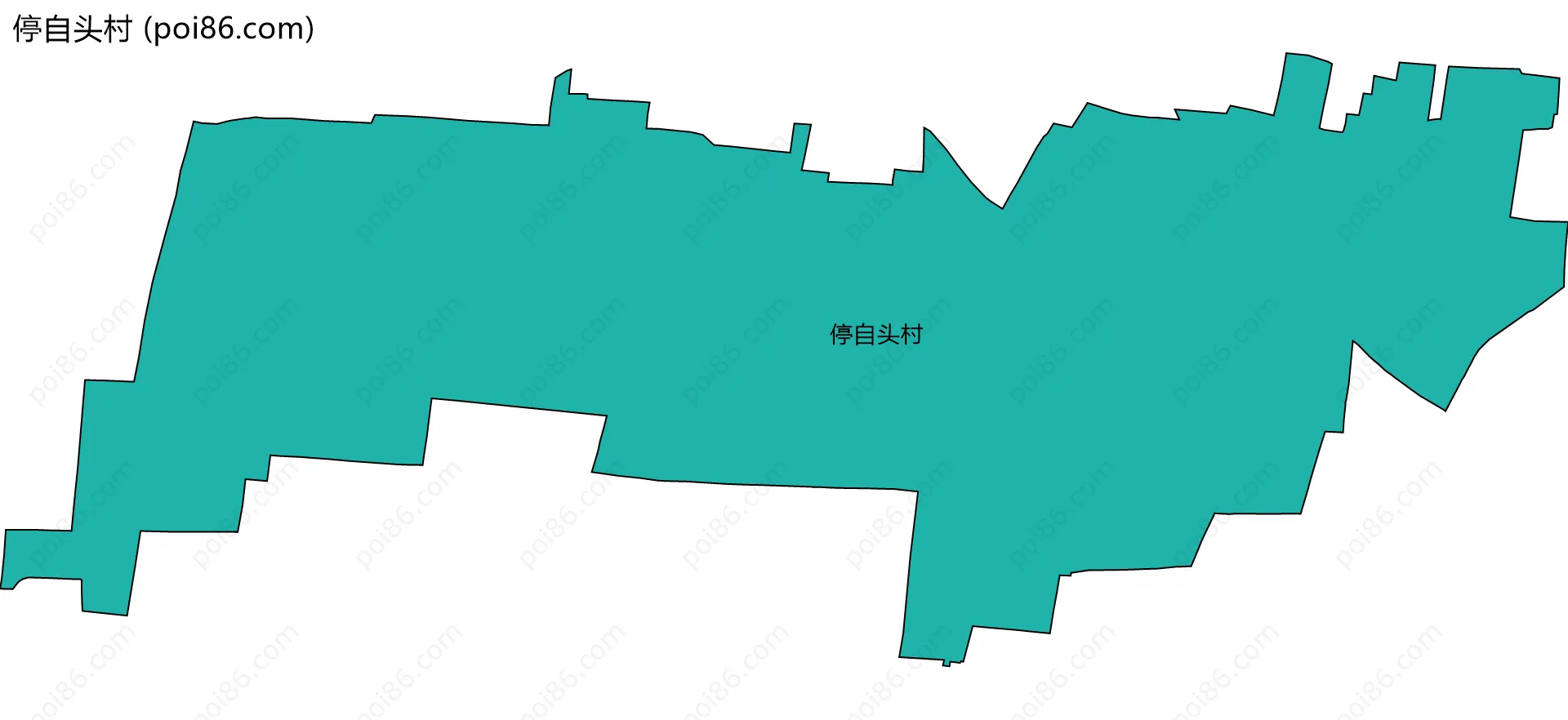 停自头村边界地图