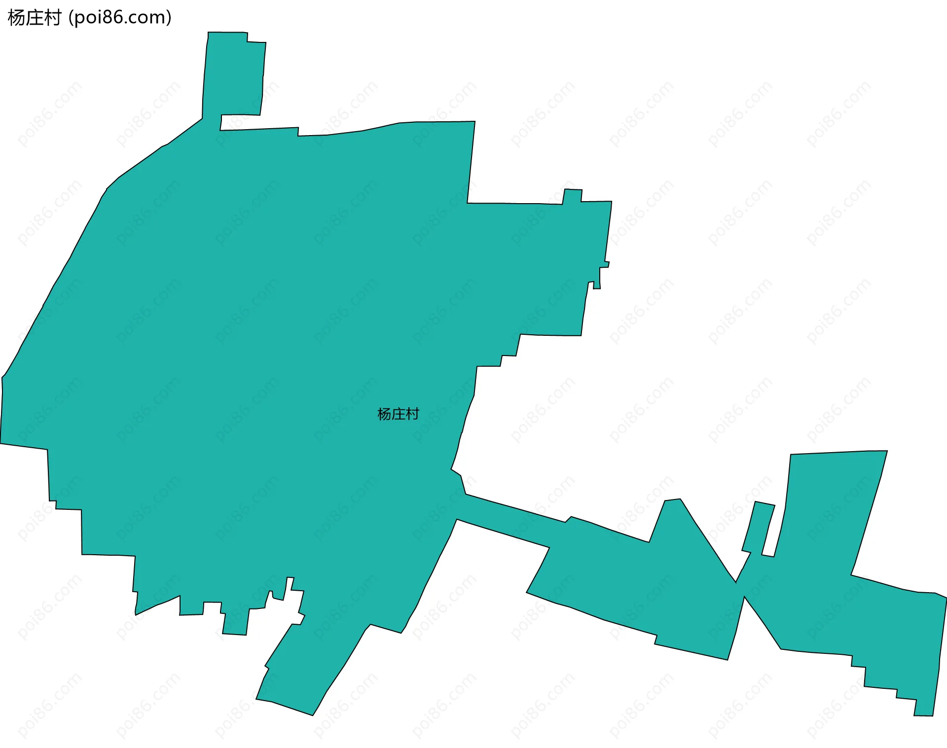 杨庄村边界地图