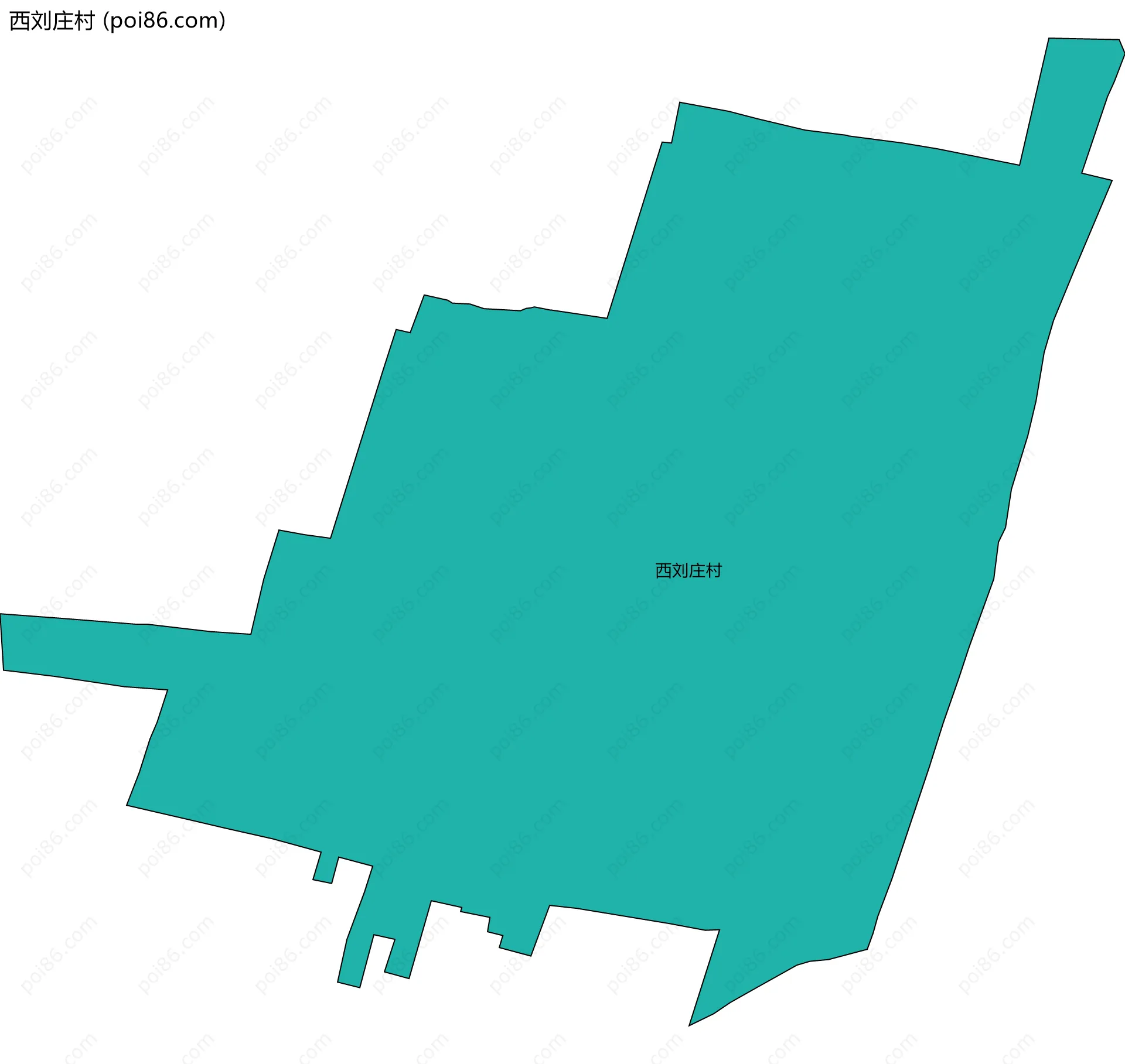 西刘庄村边界地图