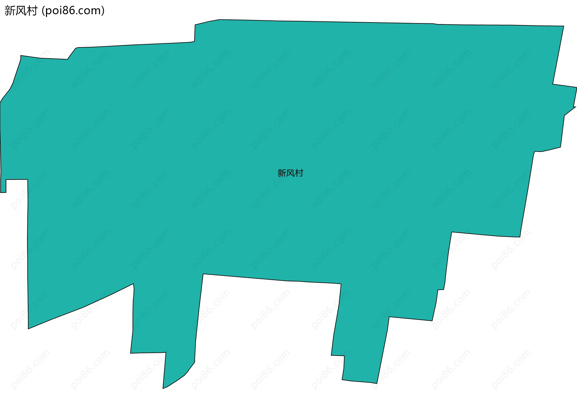 新风村边界地图