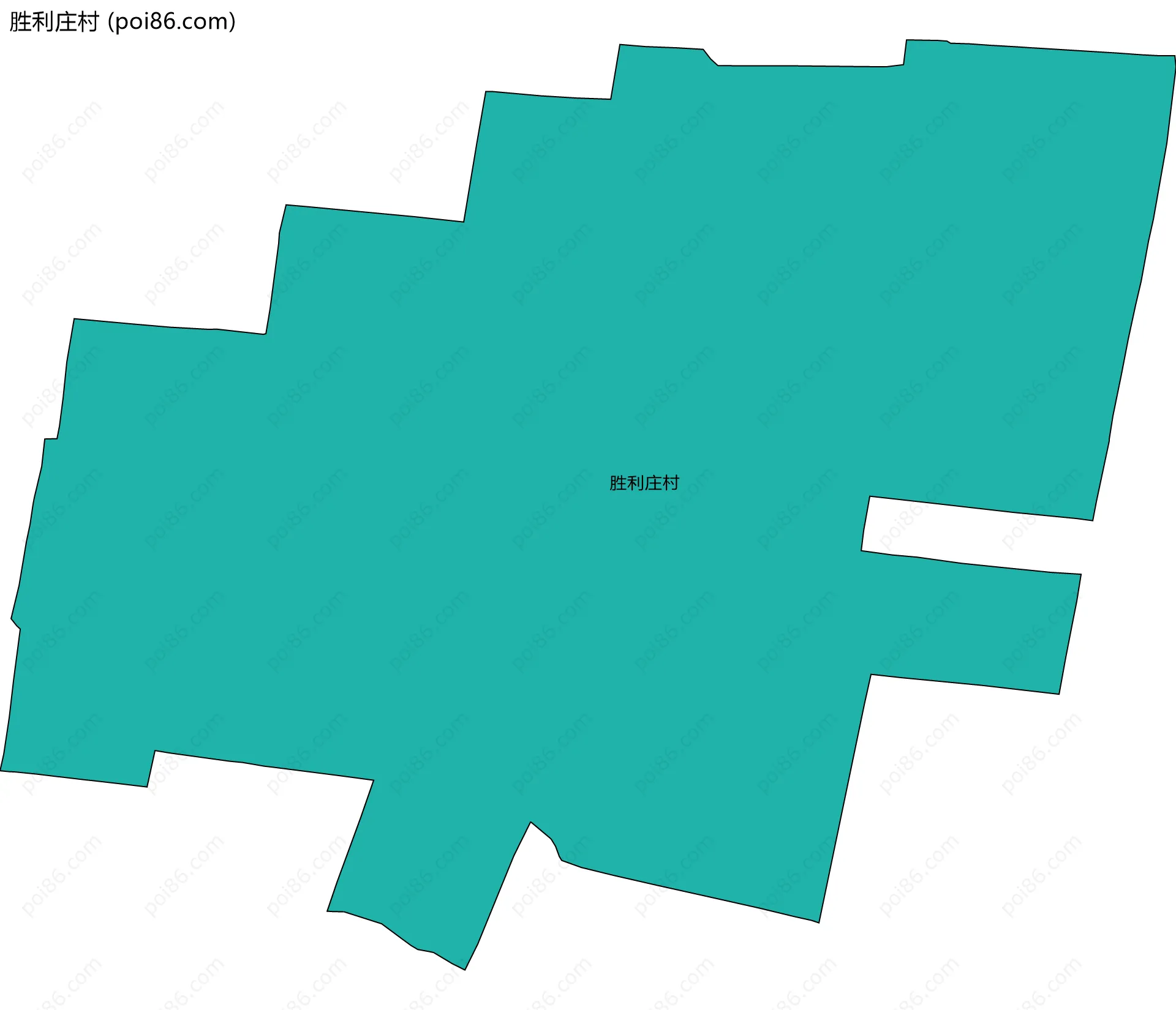 胜利庄村边界地图
