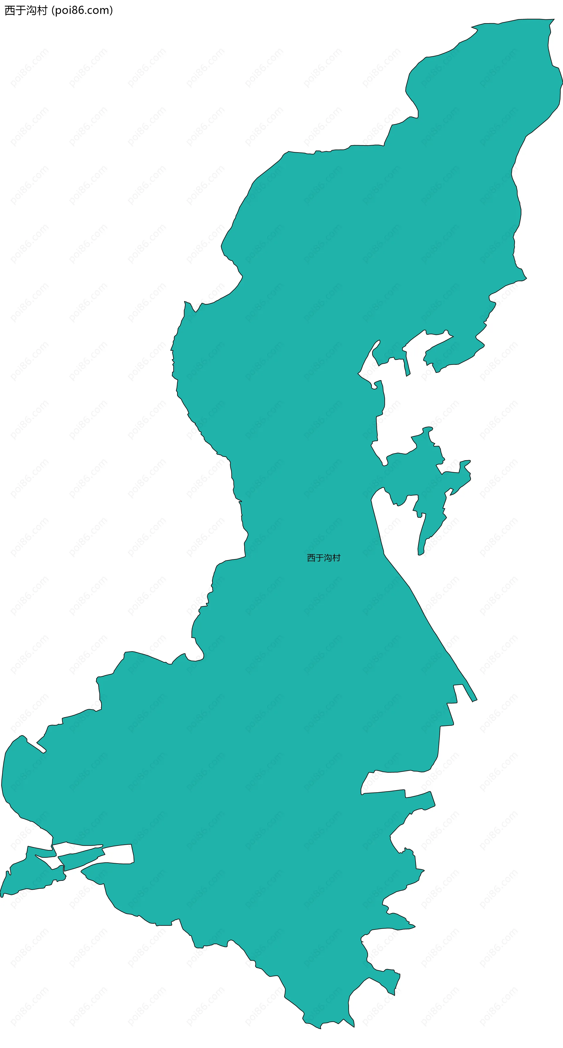 西于沟村边界地图