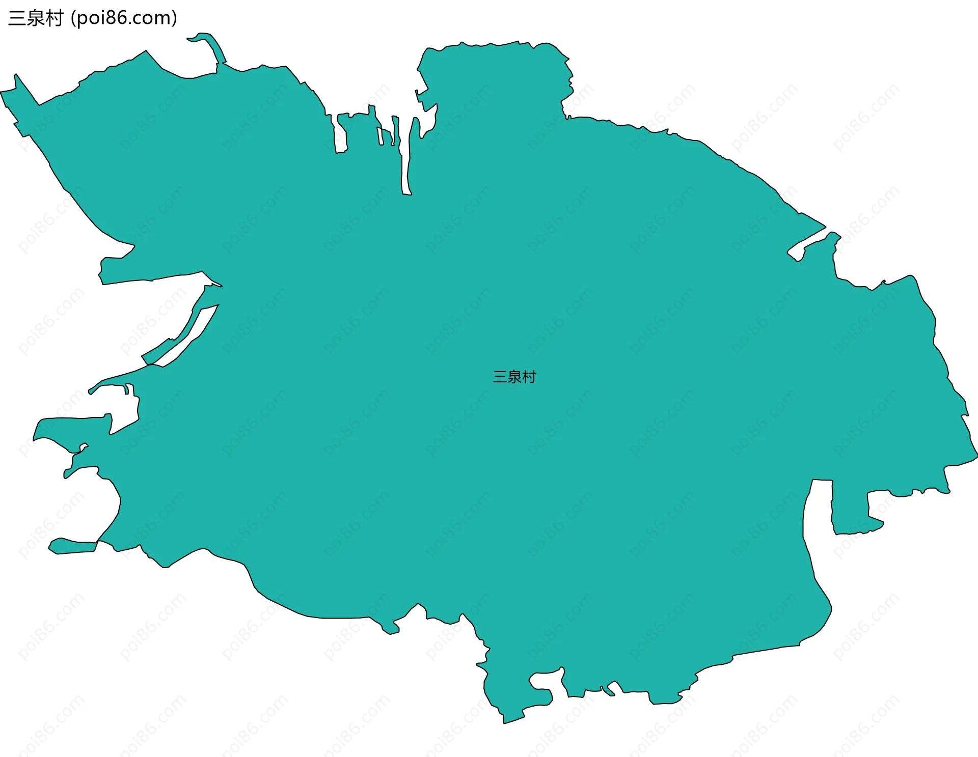 三泉村边界地图