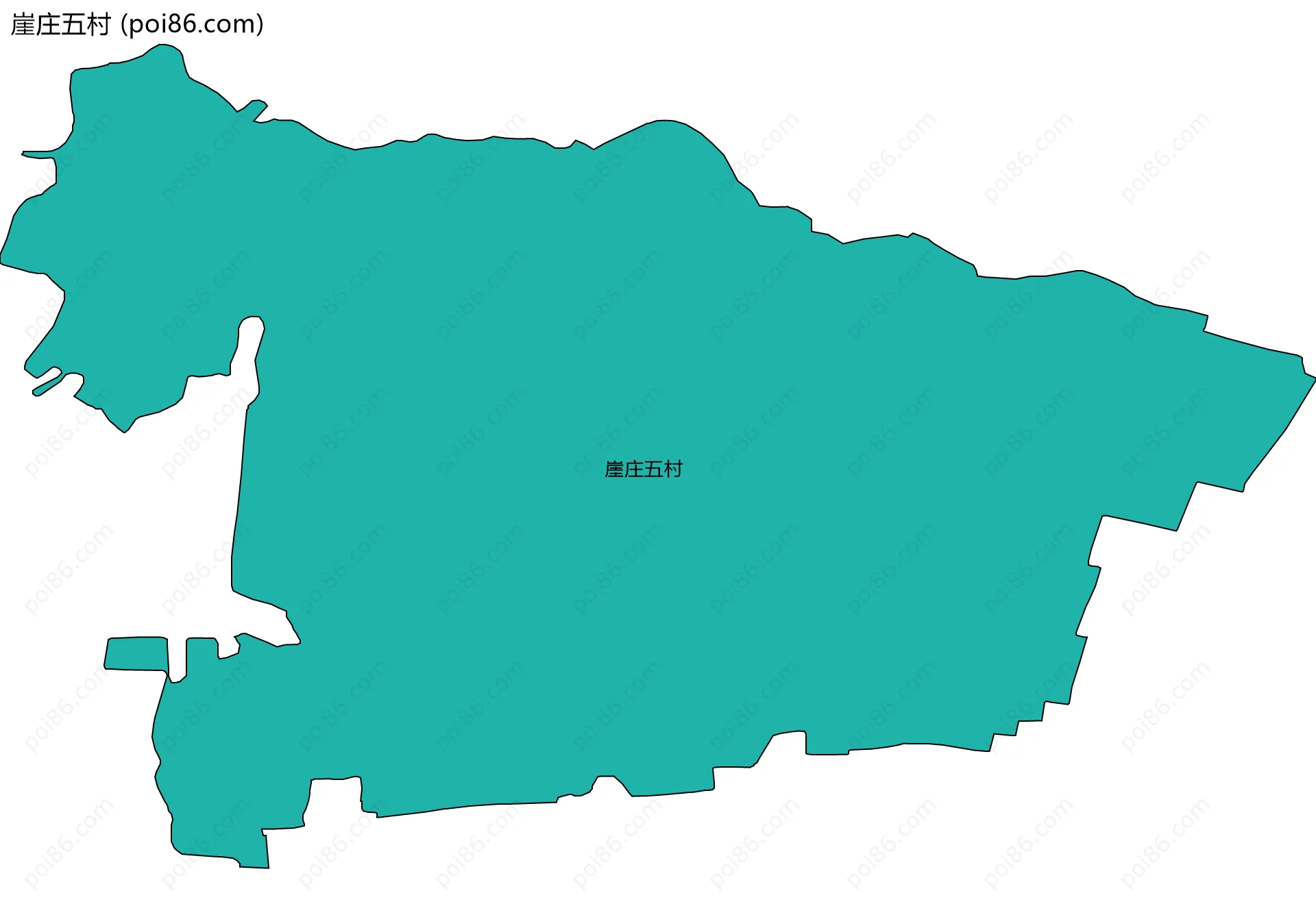 崖庄五村边界地图