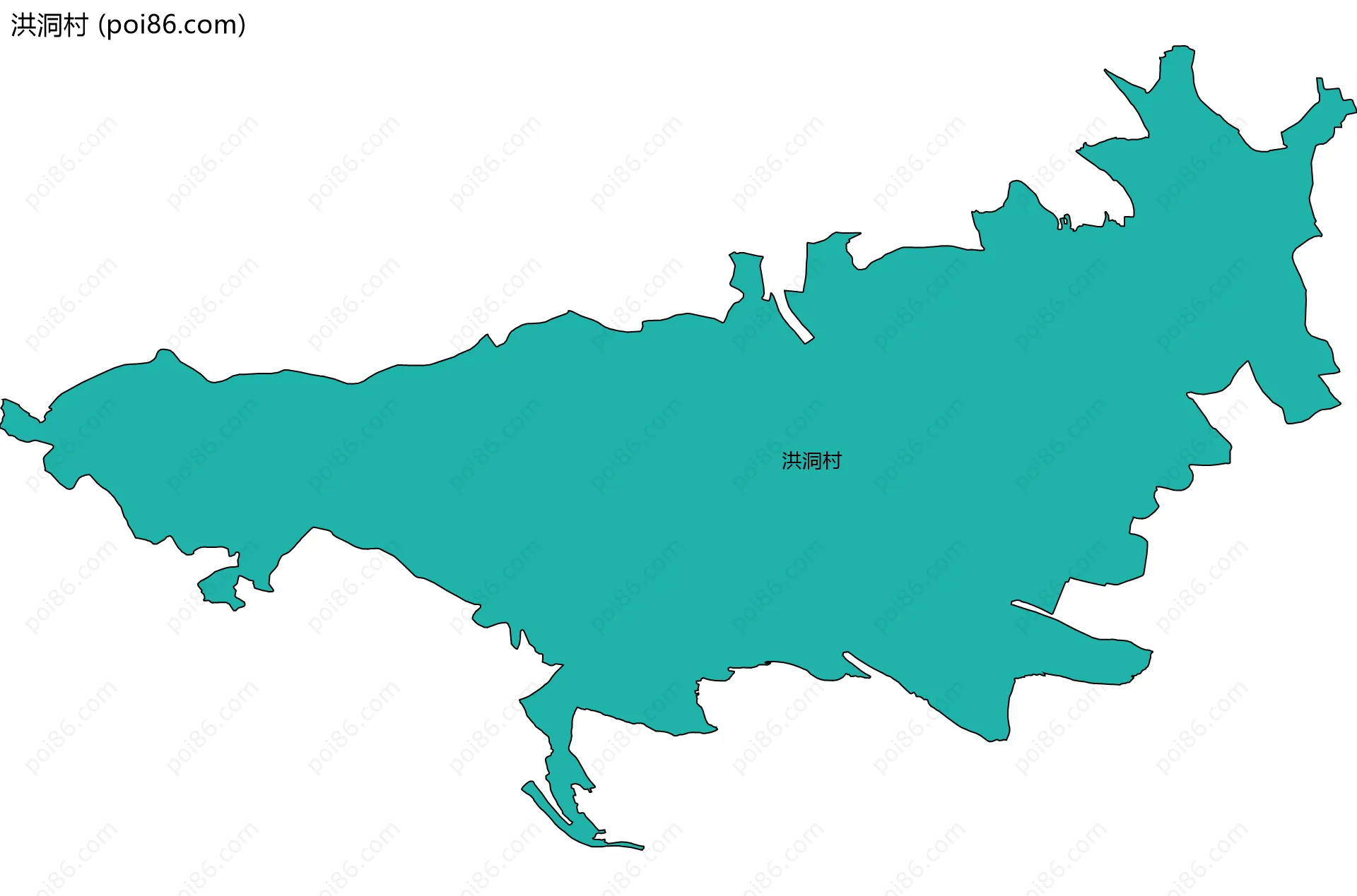 洪洞村边界地图