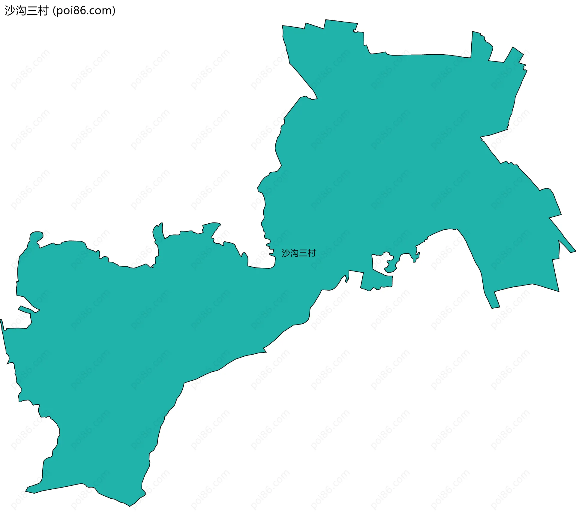 沙沟三村边界地图