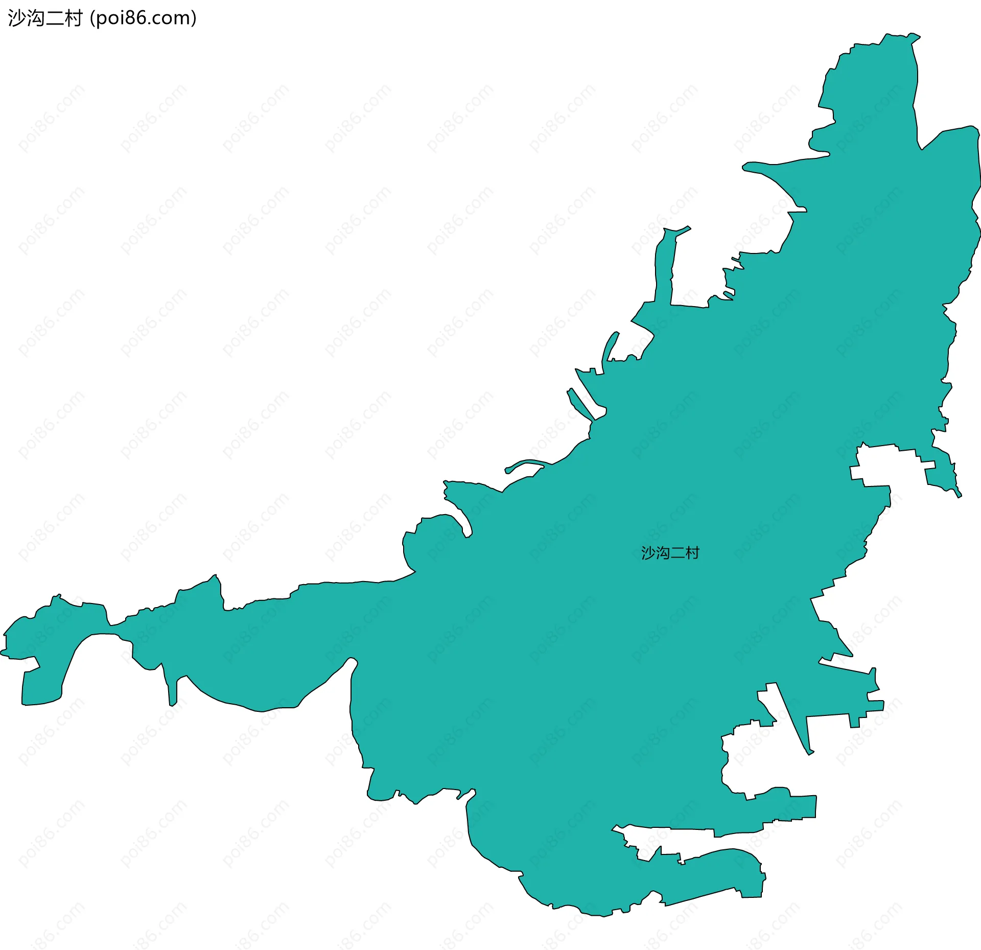 沙沟二村边界地图