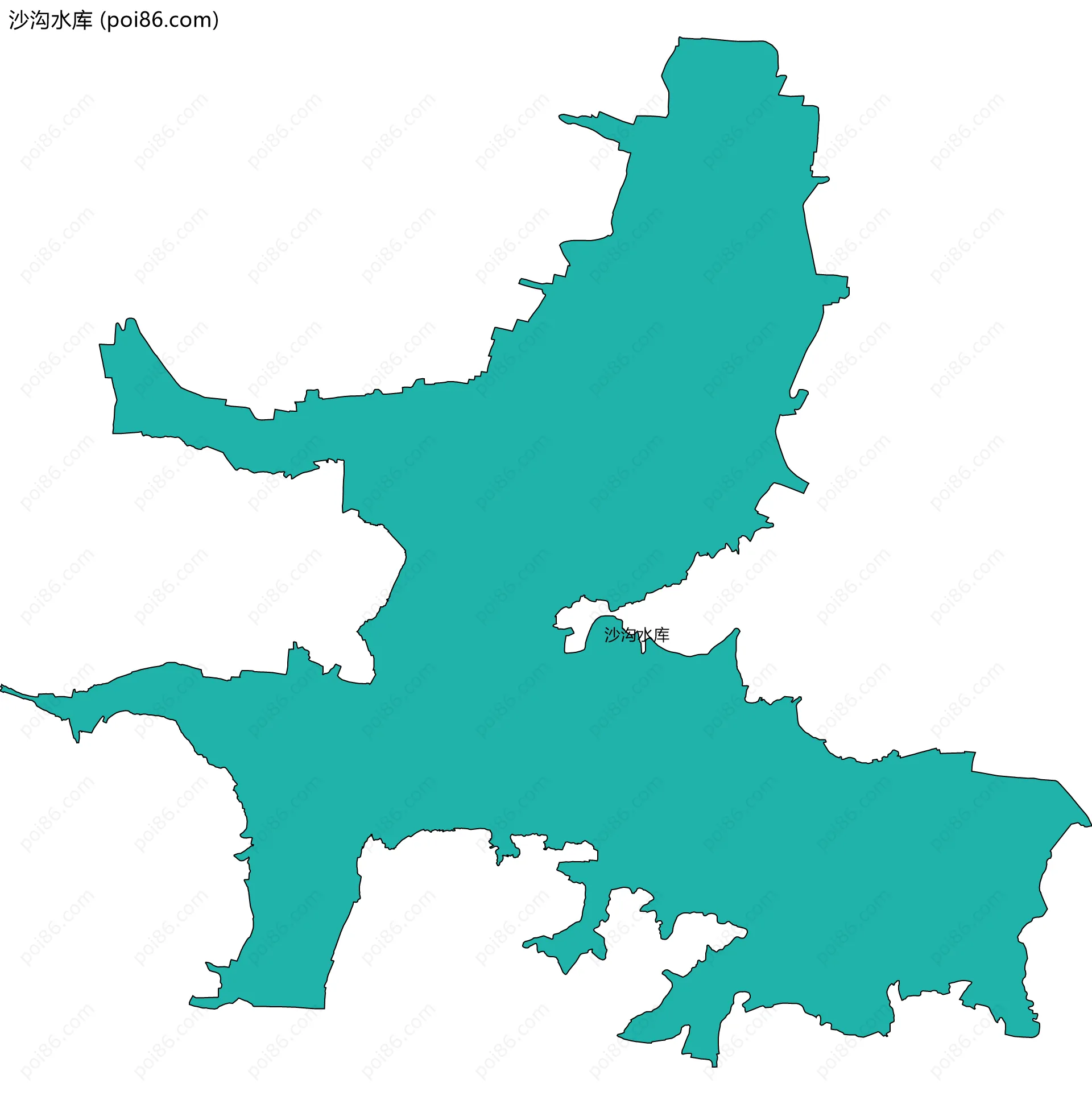 沙沟水库边界地图