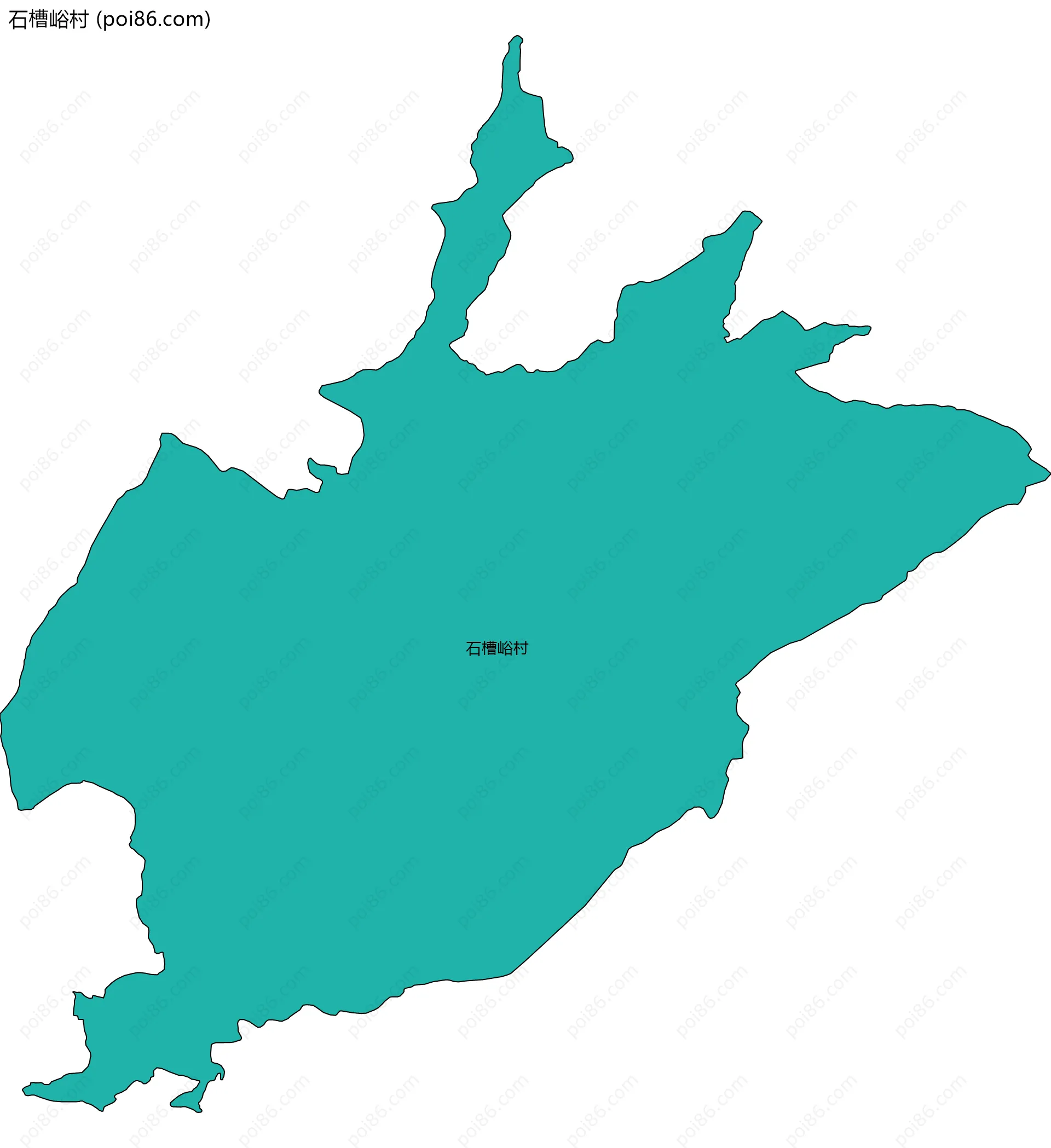 石槽峪村边界地图