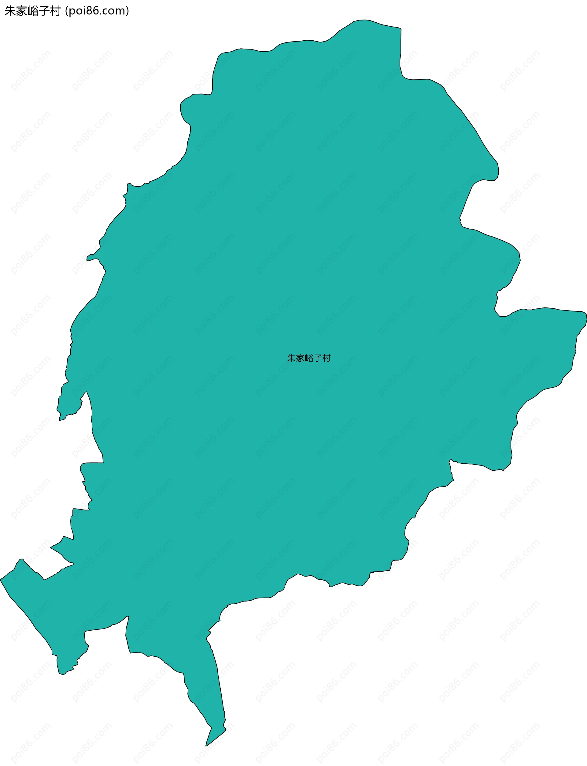 朱家峪子村边界地图