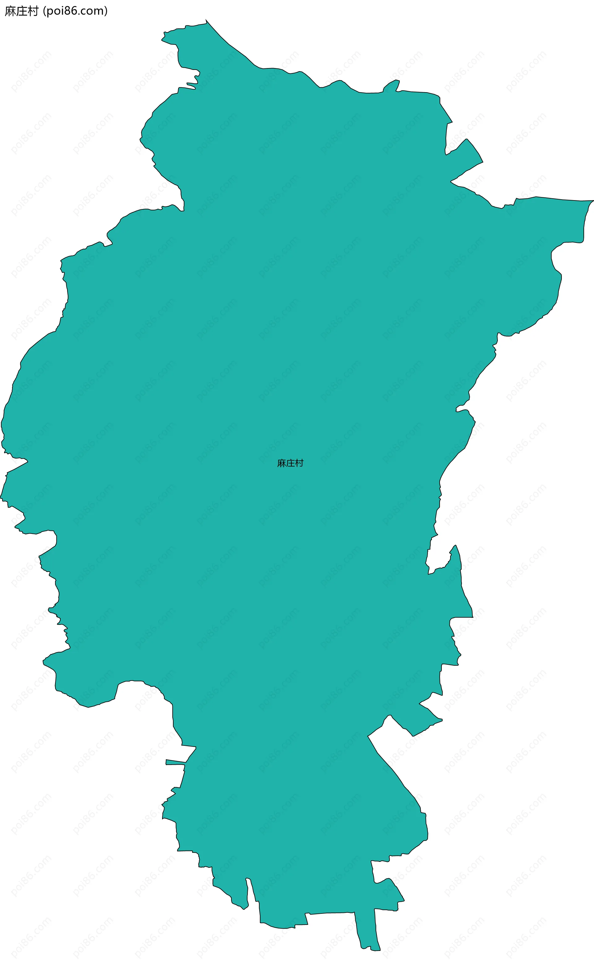 麻庄村边界地图