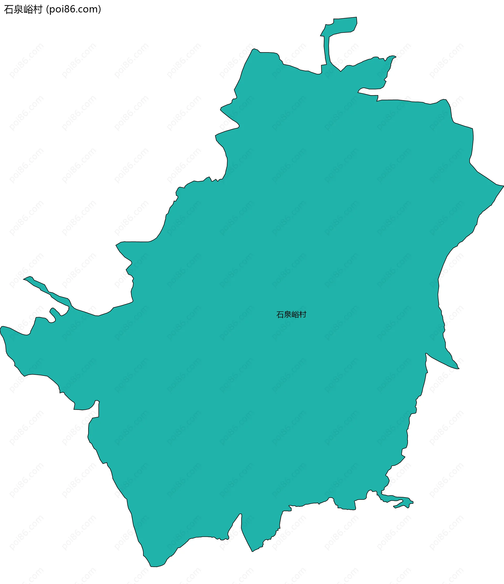 石泉峪村边界地图