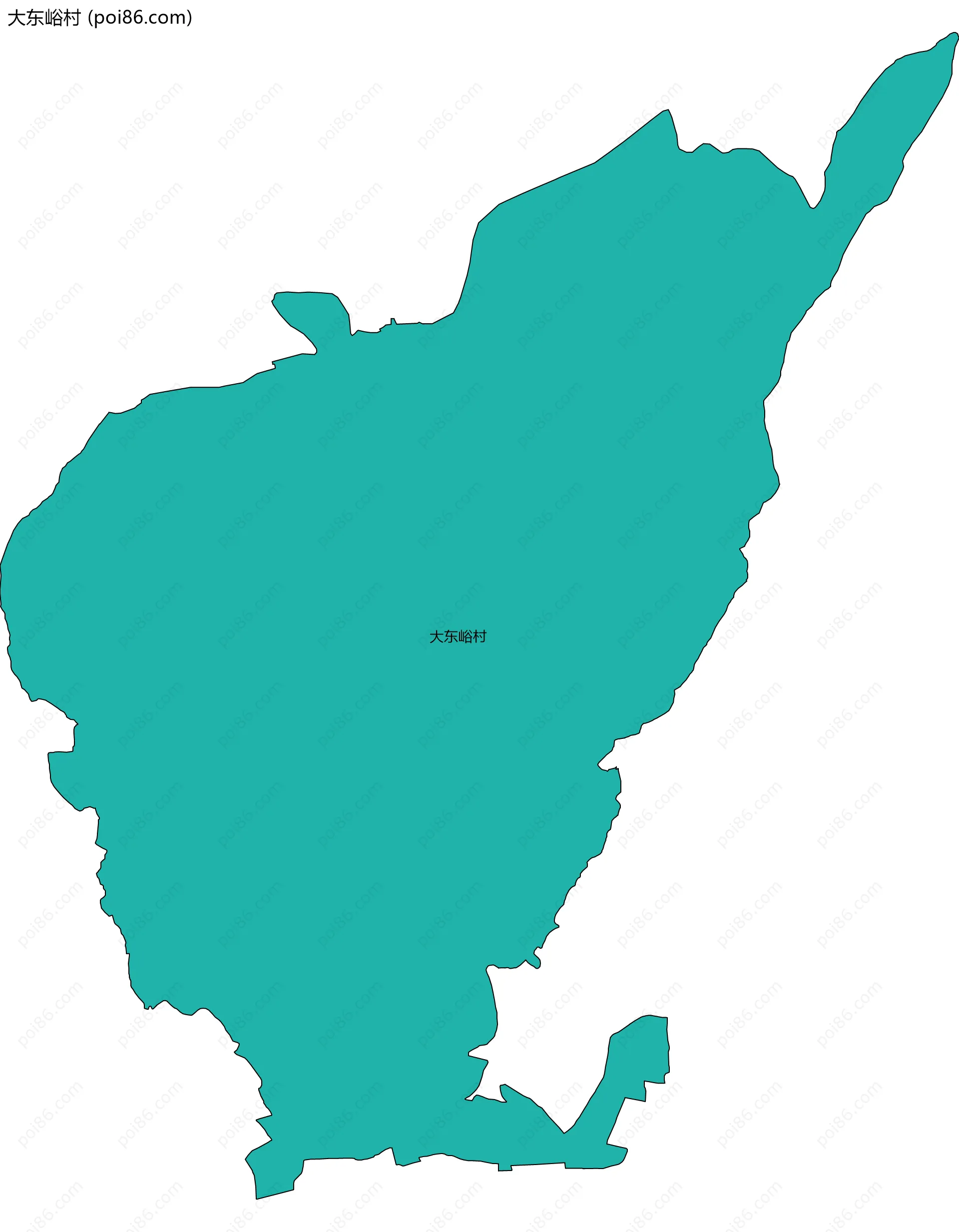 大东峪村边界地图