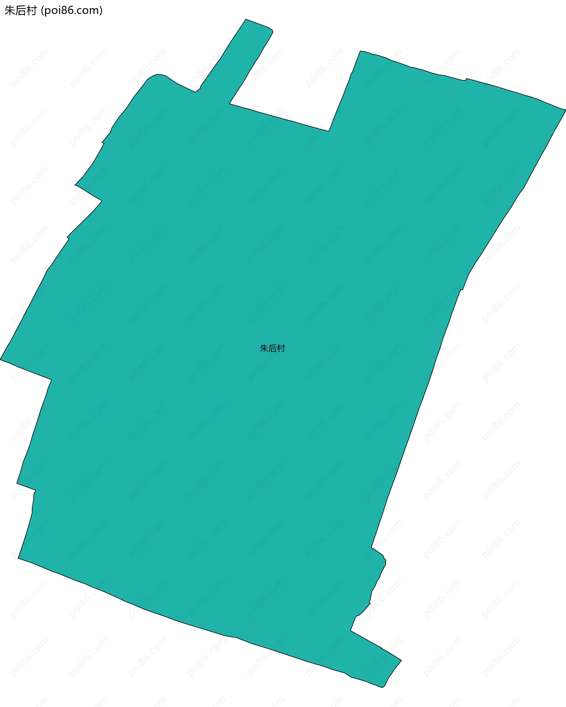 朱后村边界地图
