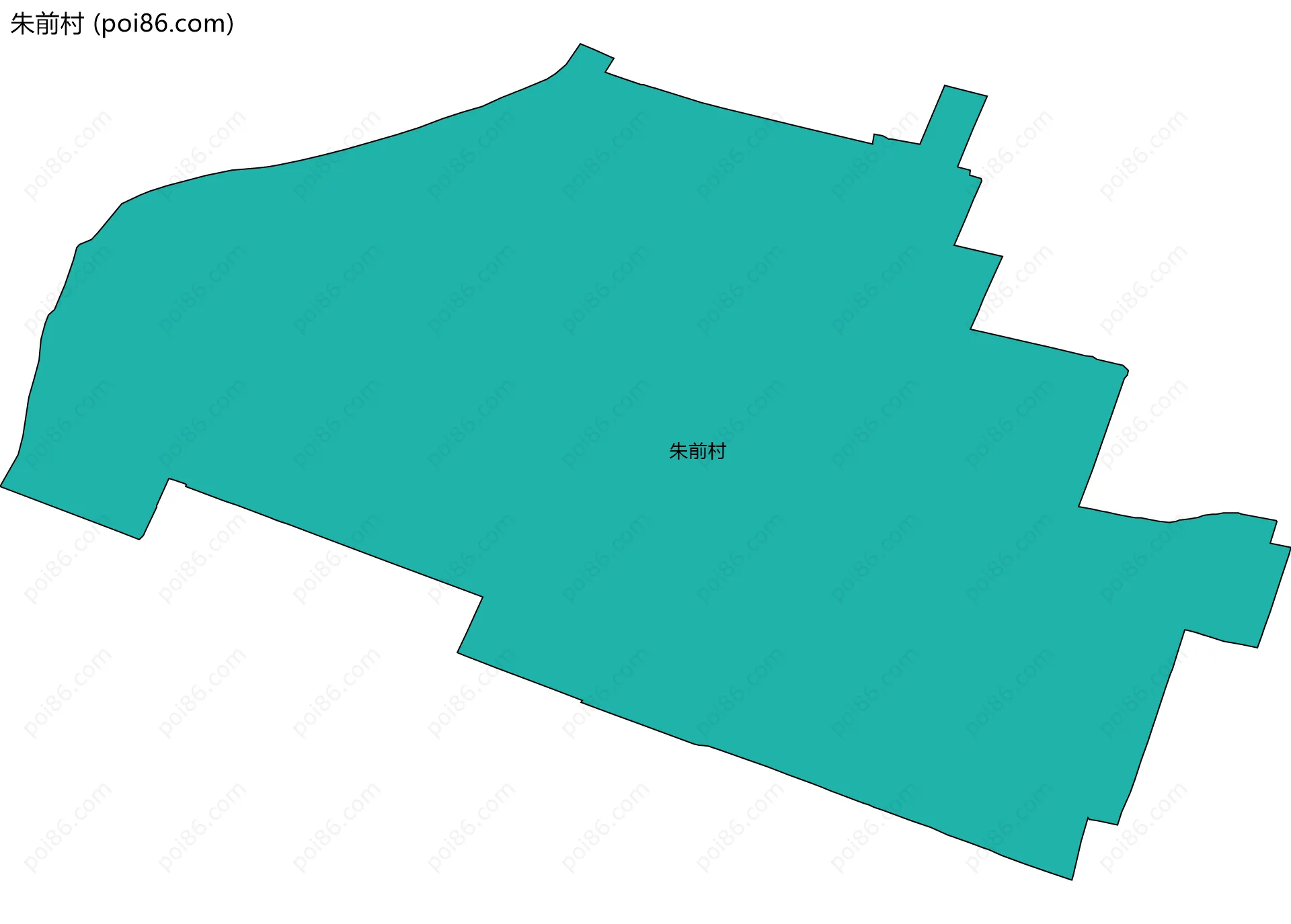朱前村边界地图