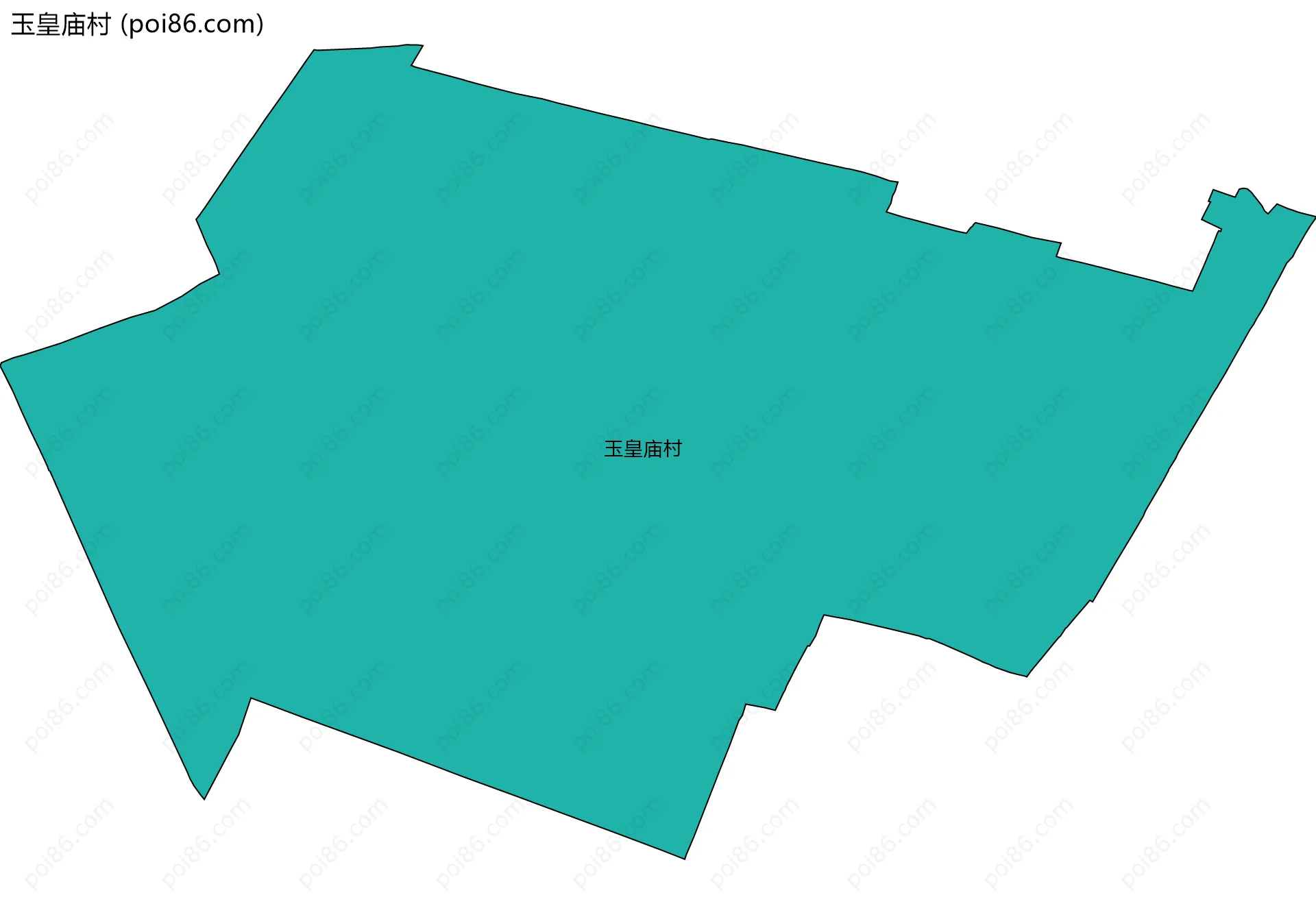 玉皇庙村边界地图