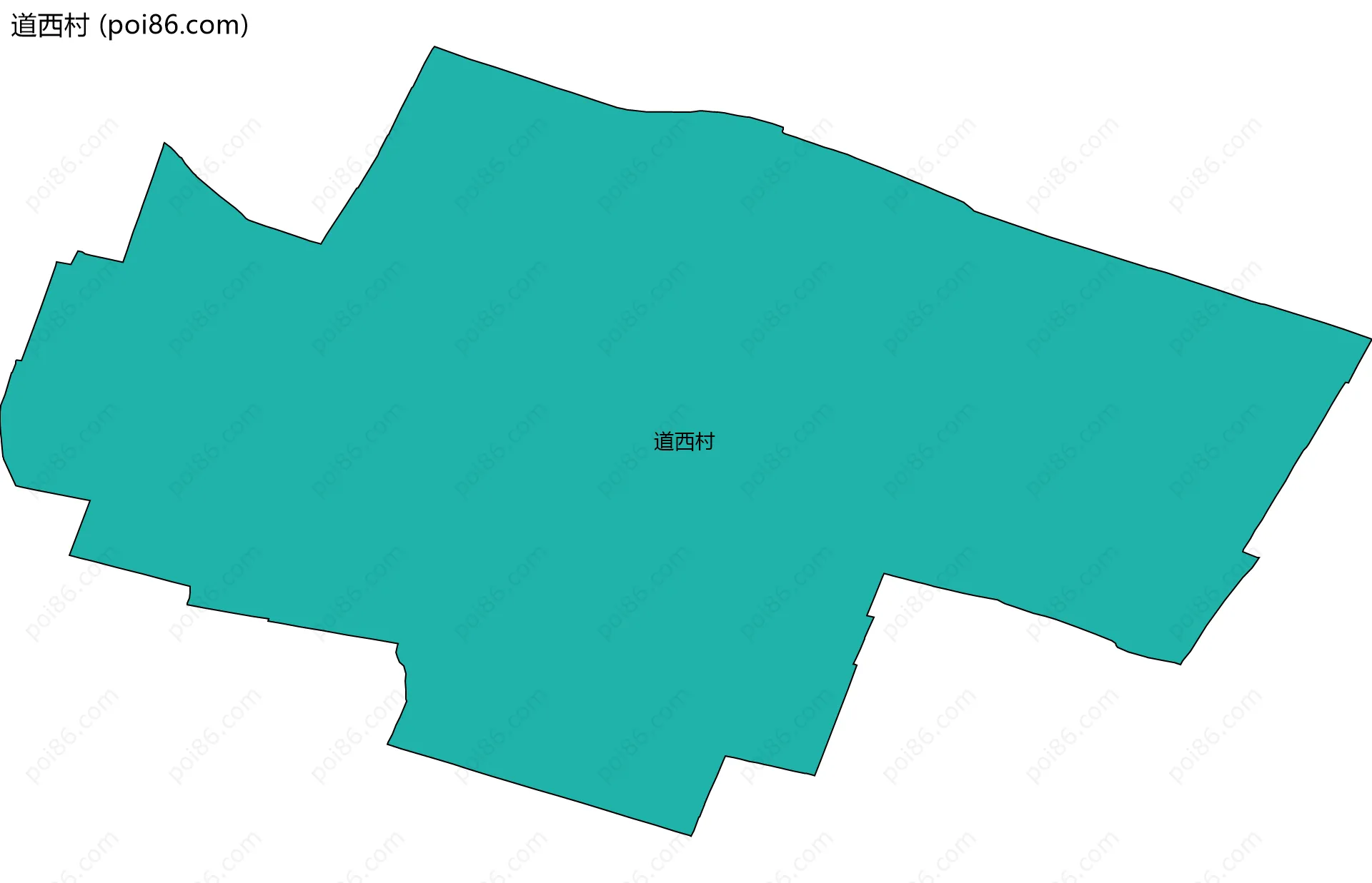 道西村边界地图