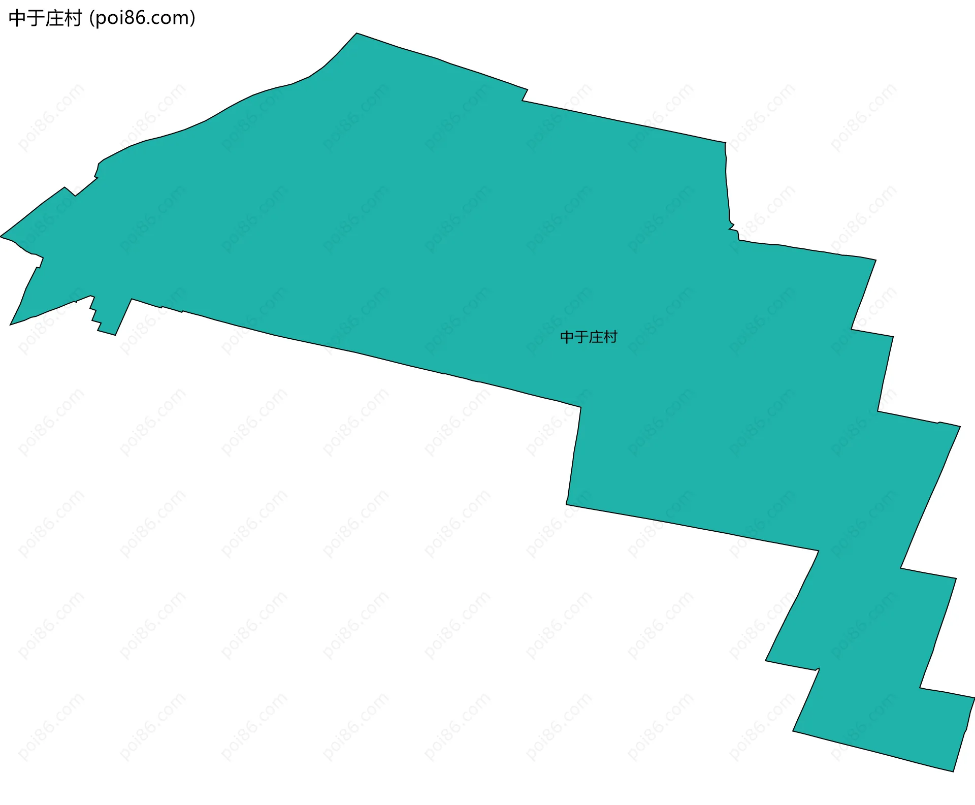 中于庄村边界地图