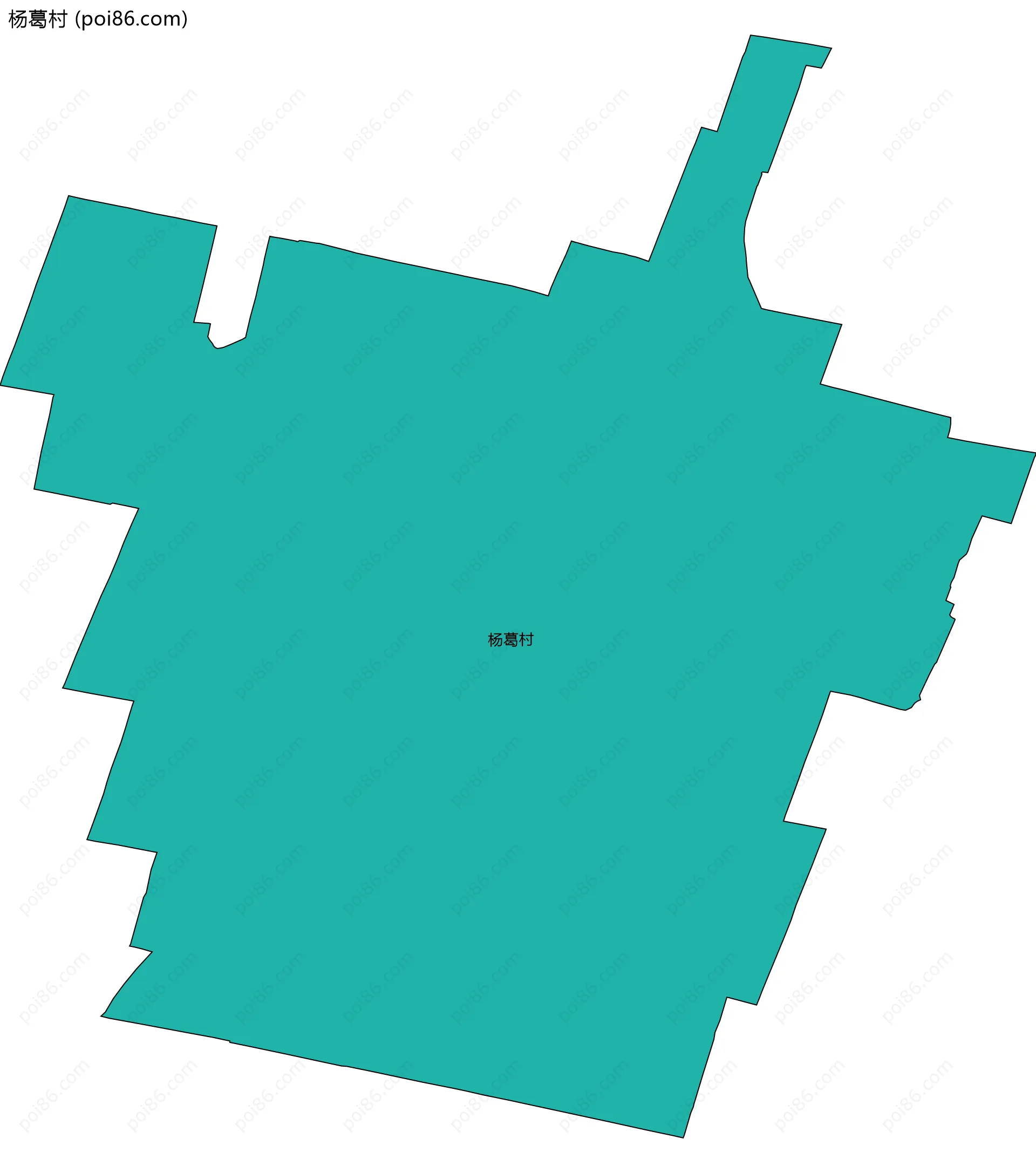 杨葛村边界地图