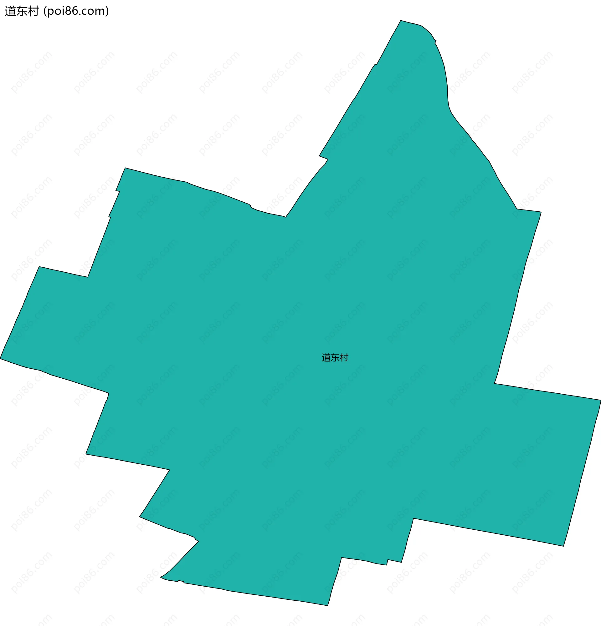 道东村边界地图